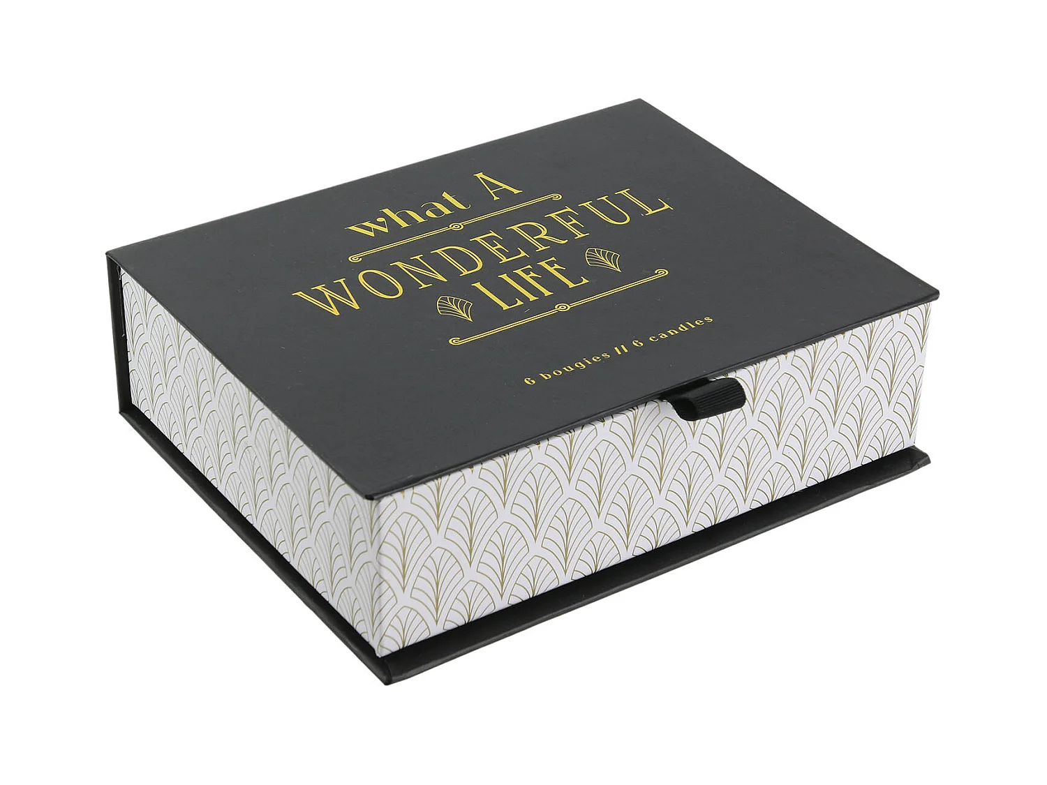 Bougie Parfumee X6 Coffret Noir Home Deco Art Noir, Blanc, Or