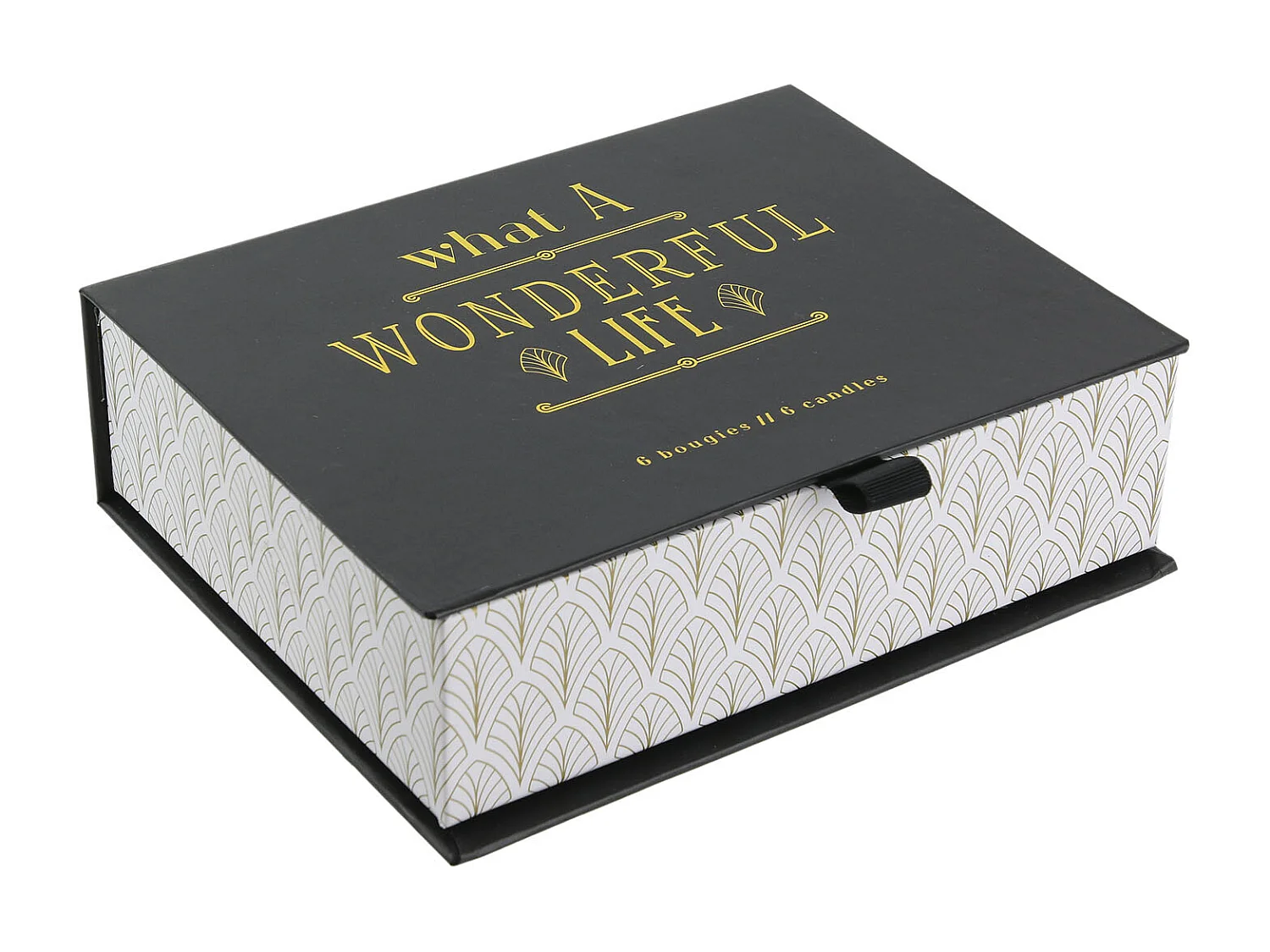 Bougie Parfumee X6 Coffret Noir Home Deco Art Noir, Blanc, Or