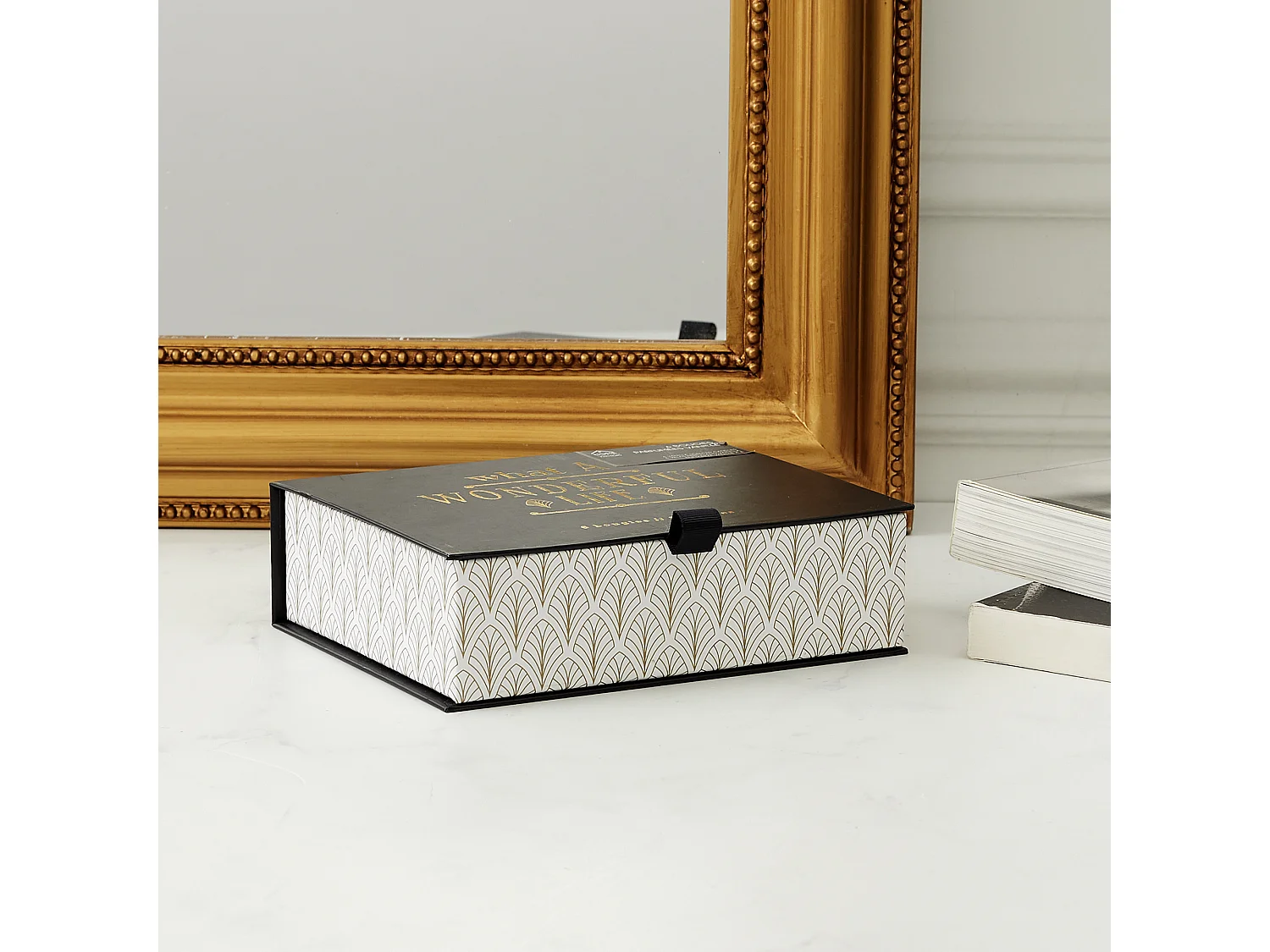 Bougie Parfumee X6 Coffret Noir Home Deco Art Noir, Blanc, Or