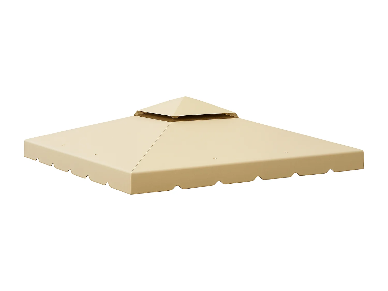 Toile de rechange pour pavillon tonnelle tente 2,96L x 2,96l m polyester haute densité 170 g/m² beige