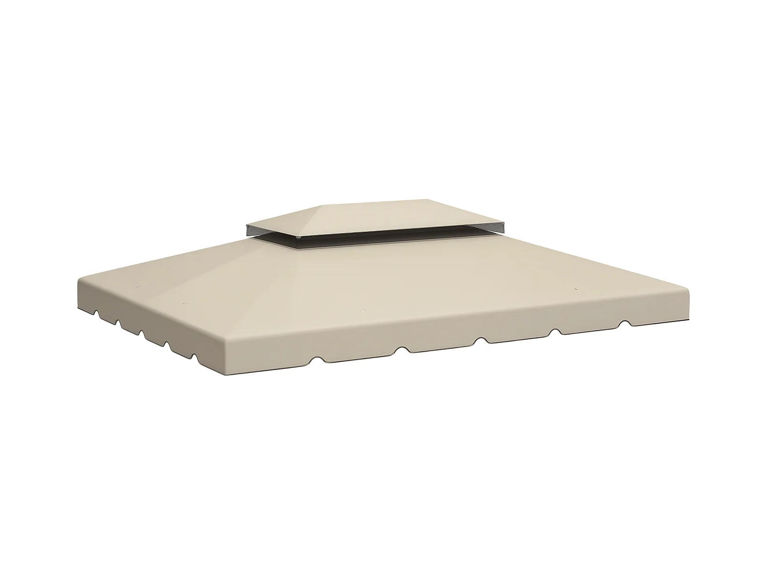 Toile de rechange pour pavillon tonnelle tente 3,90L x 2,90l m polyester haute densité 170 g/m² beige