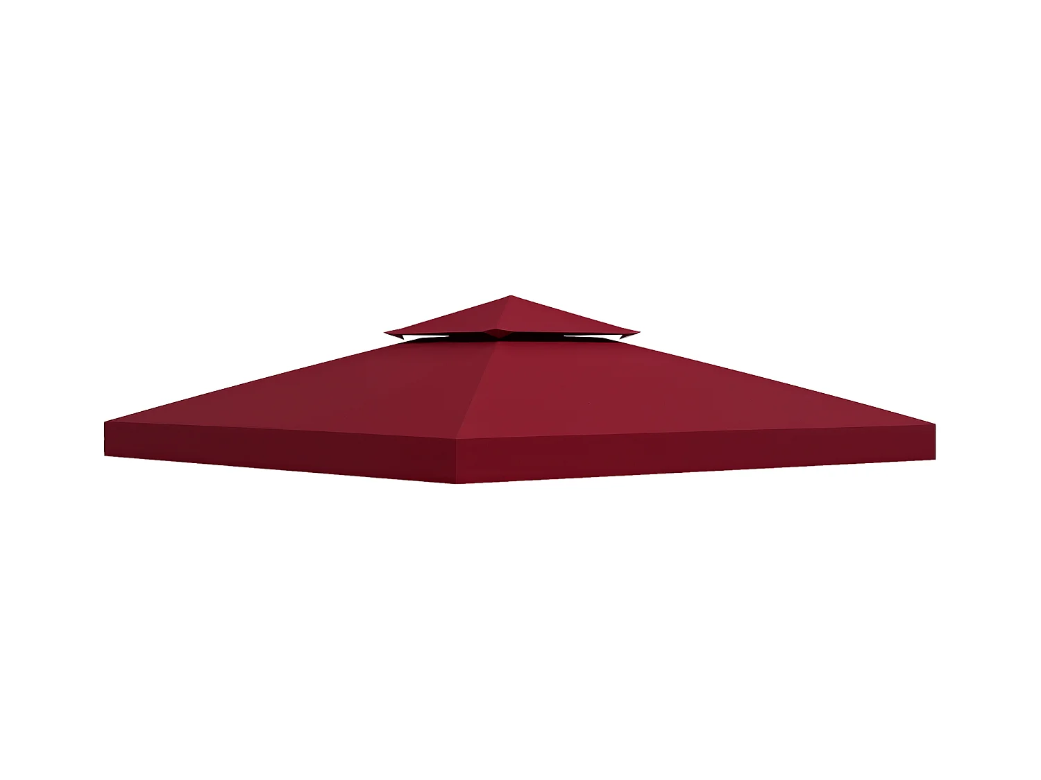 Toile de rechange pour pavillon tonnelle tente 3 x 3 m polyester haute densité 180 g/m² bordeaux