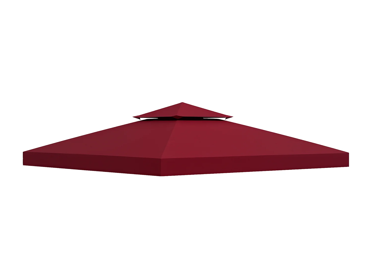 Toile de rechange pour pavillon tonnelle tente 3 x 3 m polyester haute densité 180 g/m² bordeaux