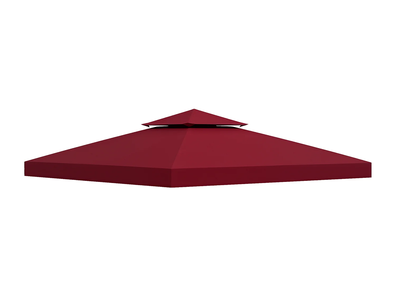 Toile de rechange pour pavillon tonnelle tente 3 x 3 m polyester haute densité 180 g/m² bordeaux