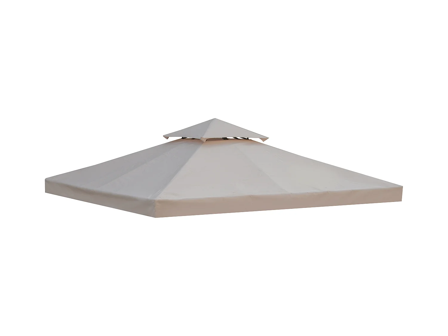 Toile de rechange pour pavillon tonnelle tente 3 x 3 m polyester haute densité 180 g/m² beige
