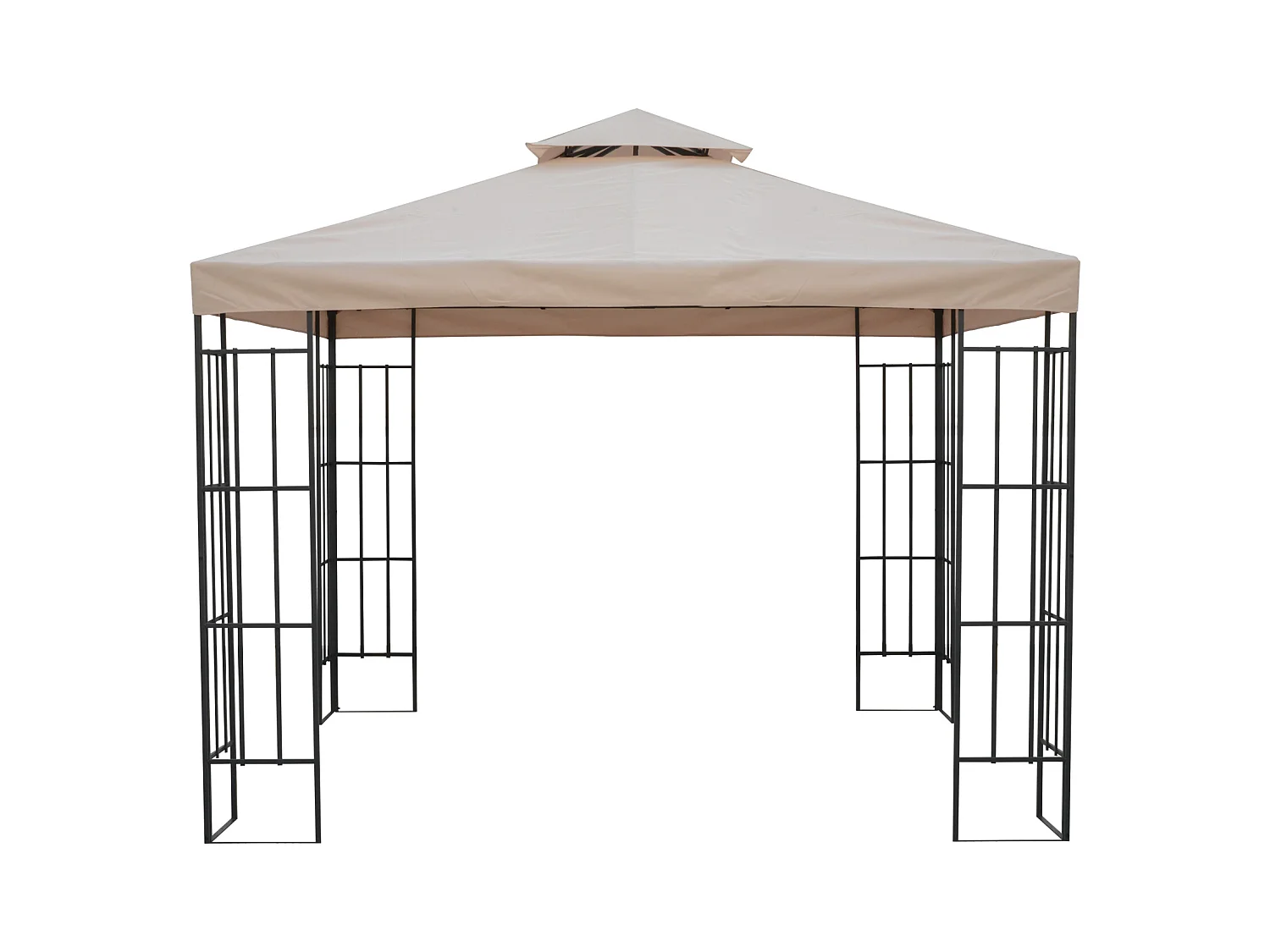 Toile de rechange pour pavillon tonnelle tente 3 x 3 m polyester haute densité 180 g/m² beige