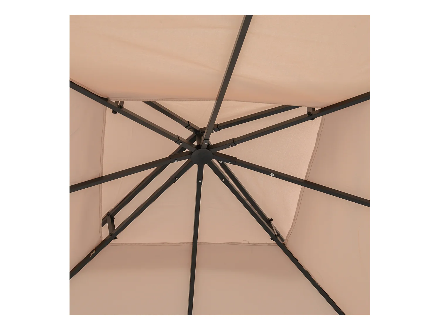 Toile de rechange pour pavillon tonnelle tente 3 x 3 m polyester haute densité 180 g/m² beige