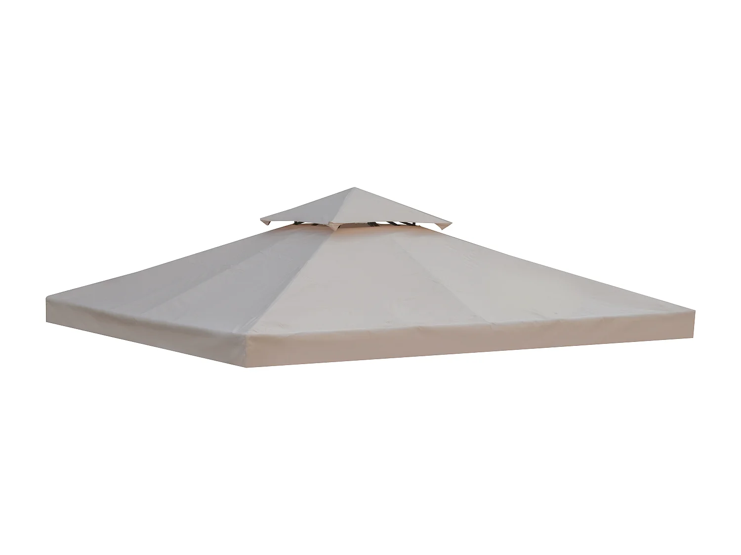 Toile de rechange pour pavillon tonnelle tente 3 x 3 m polyester haute densité 180 g/m² beige