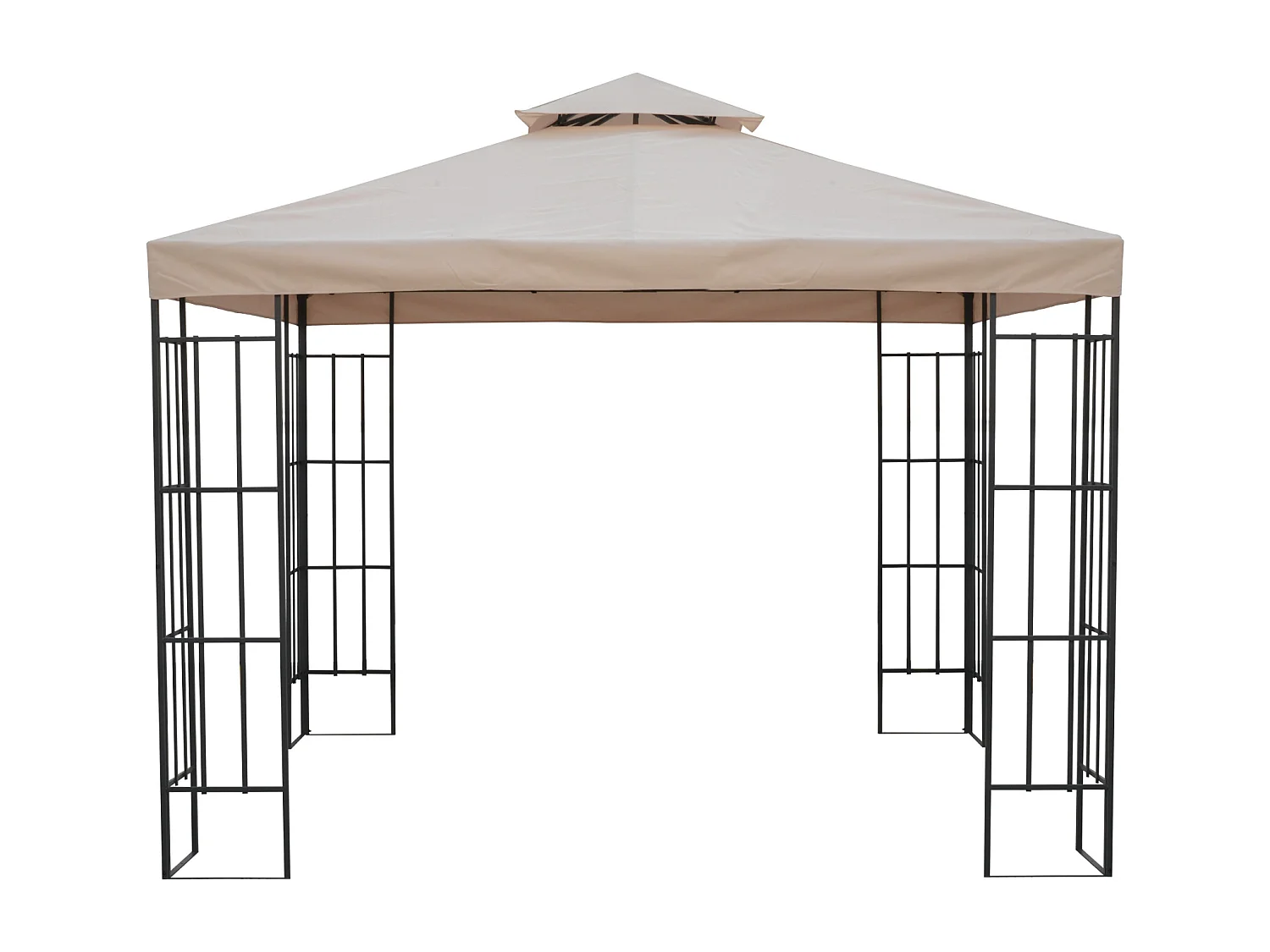 Toile de rechange pour pavillon tonnelle tente 3 x 3 m polyester haute densité 180 g/m² beige