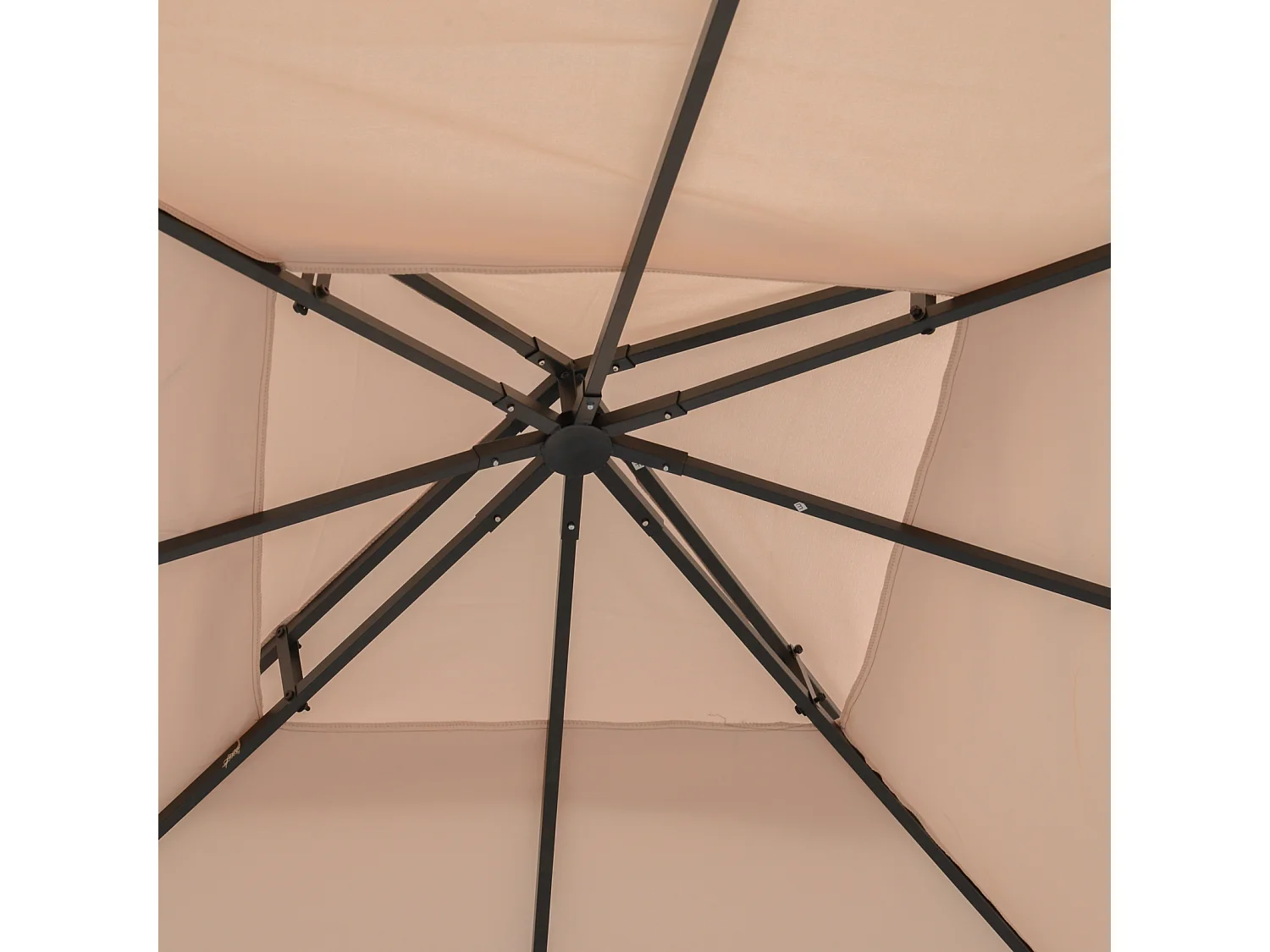 Toile de rechange pour pavillon tonnelle tente 3 x 3 m polyester haute densité 180 g/m² beige