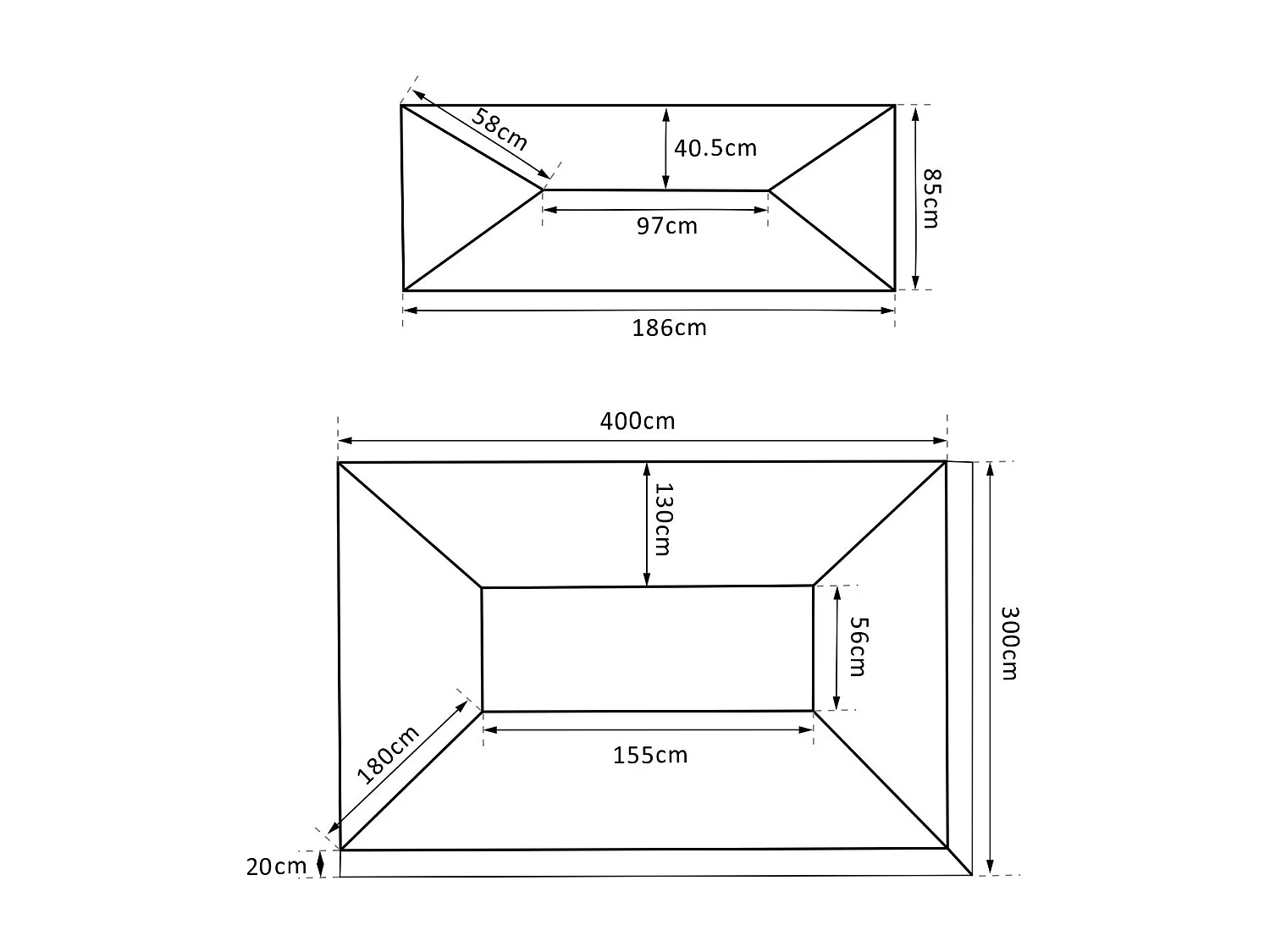 Toile de rechange pour pavillon tonnelle tente 3 x 4 m polyester haute densité 180 g/m² beige