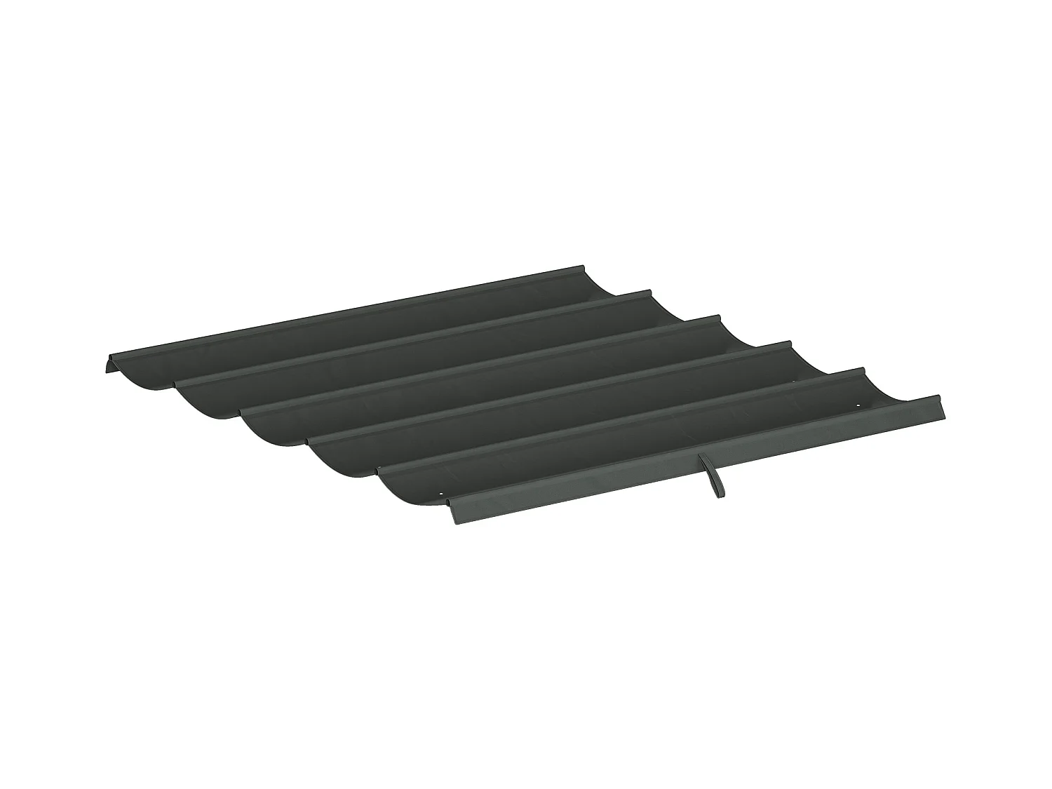 Toile de rechange pour pergola rétractable 3 x 3 m polyester haute densité 180 g/m² imperméabilisé gris