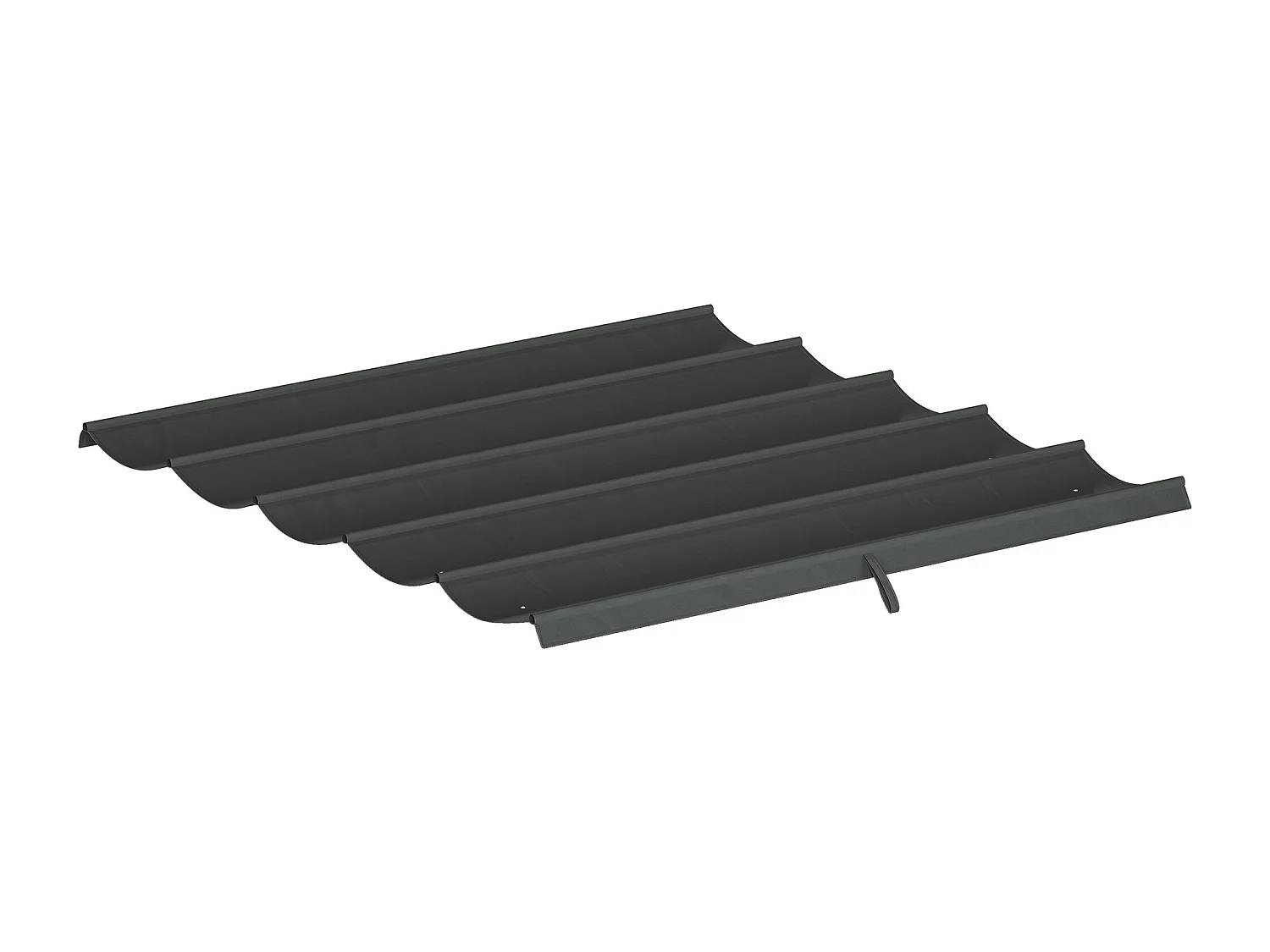 Toile de rechange pour pergola rétractable 3 x 3 m polyester haute densité 180 g/m² imperméabilisé gris