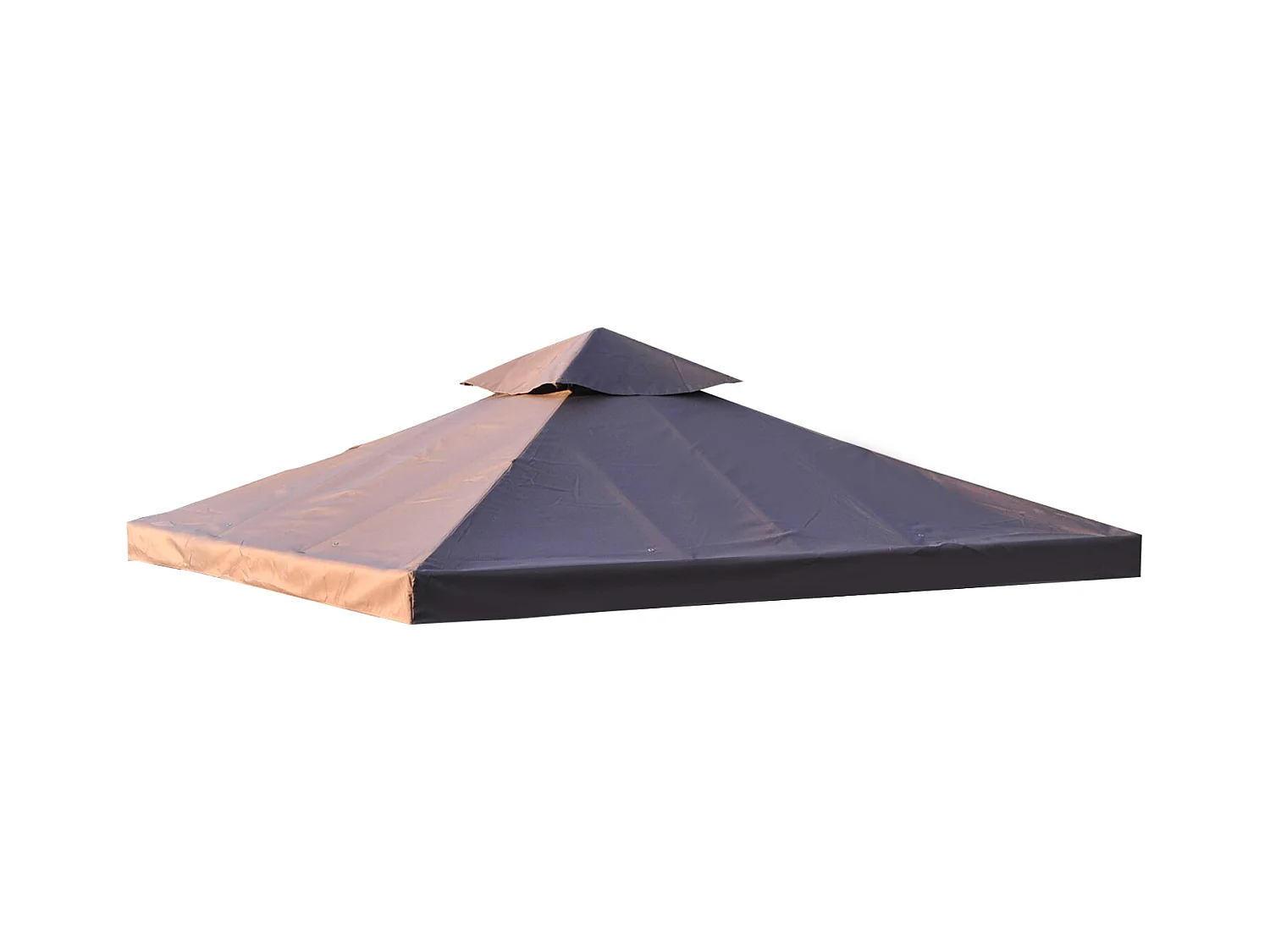 Toile de rechange pour pavillon tonnelle tente 3 x 3 m polyester haute densité 180 g/m² chocolat