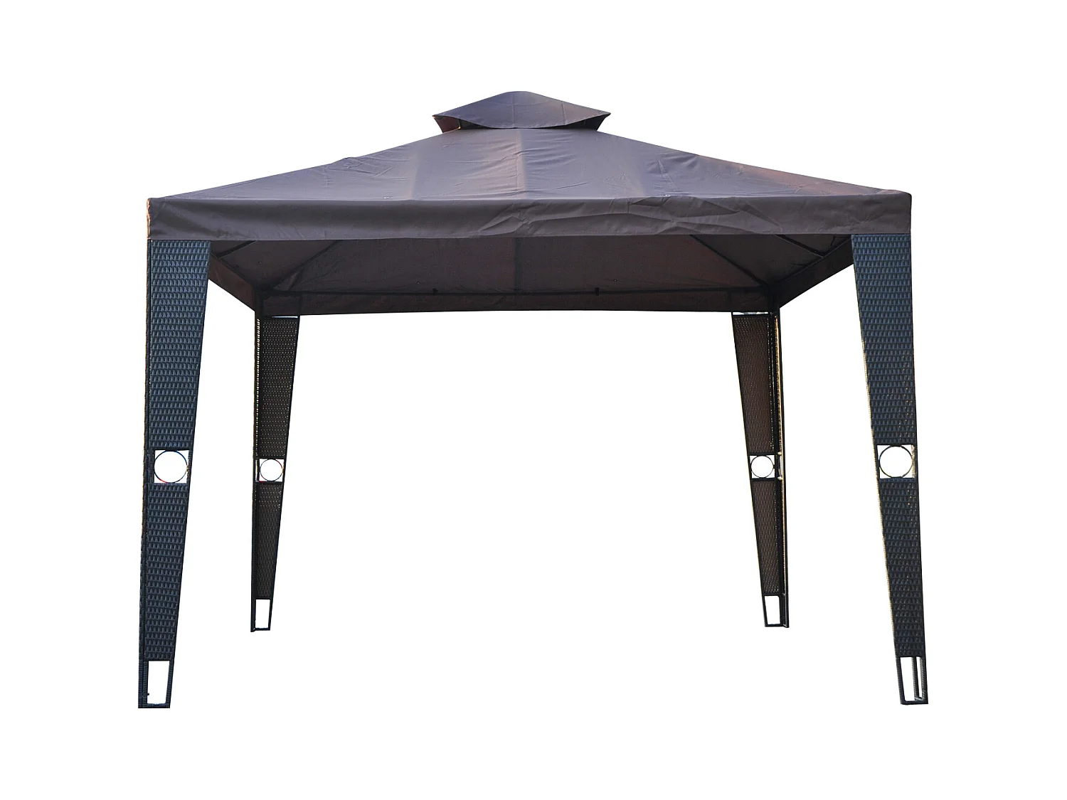 Toile de rechange pour pavillon tonnelle tente 3 x 3 m polyester haute densité 180 g/m² chocolat