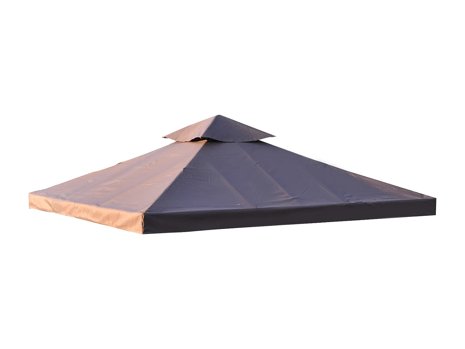 Toile de rechange pour pavillon tonnelle tente 3 x 3 m polyester haute densité 180 g/m² chocolat