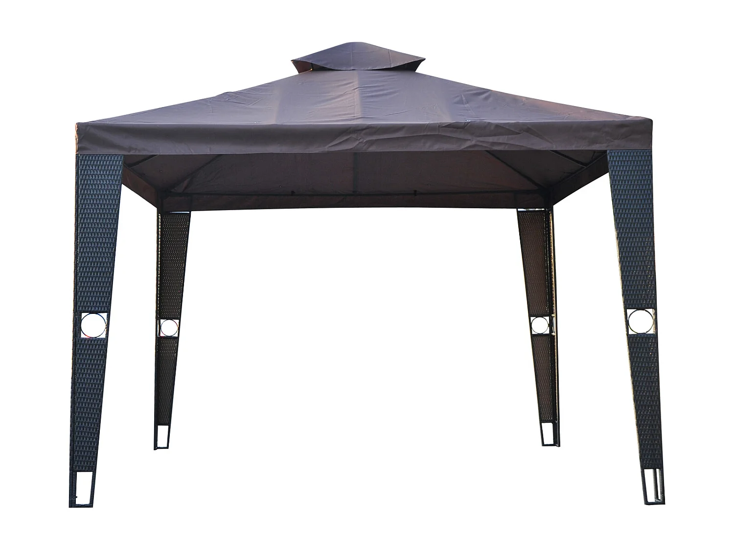 Toile de rechange pour pavillon tonnelle tente 3 x 3 m polyester haute densité 180 g/m² chocolat