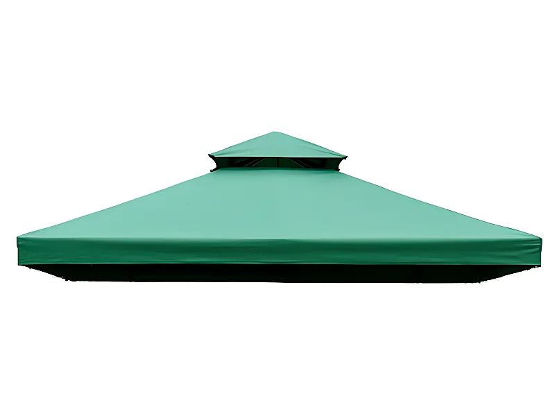 Toile de rechange pour pavillon tonnelle tente 3 x 3 m vert foncé
