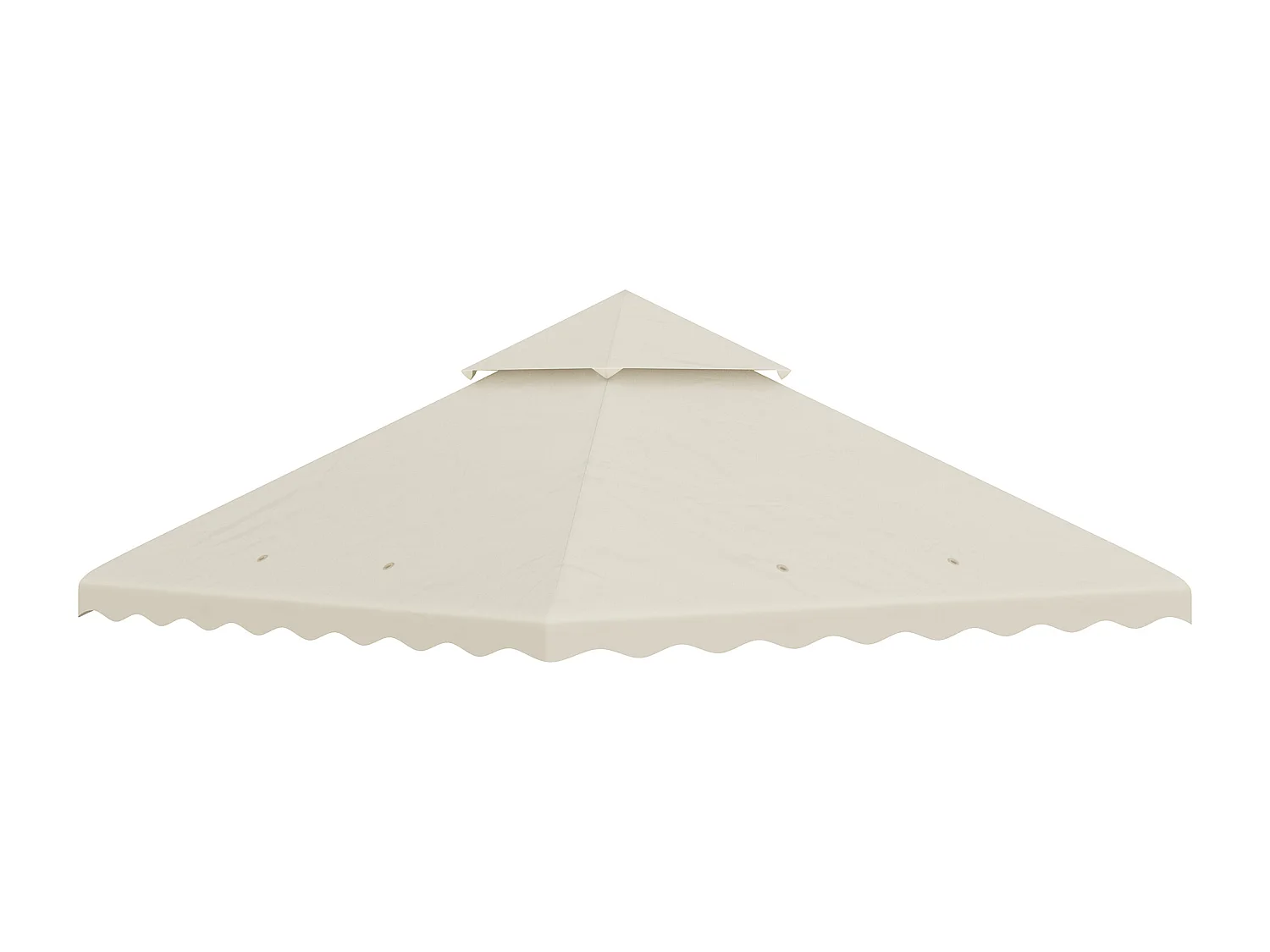 Toile de rechange pour barnum tonnelle 3 x 3 m tissu polyester haute densité 180 g/m² anti-UV crème