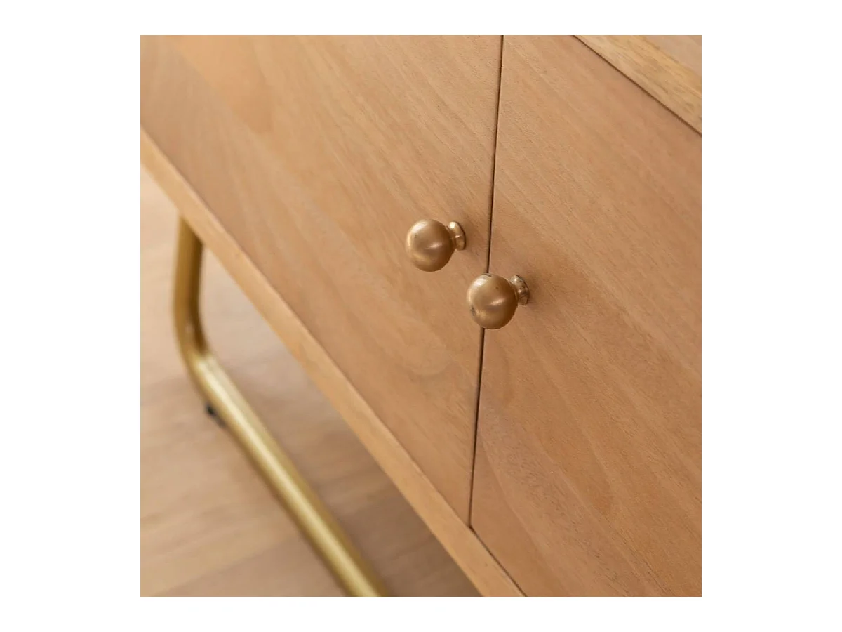 Meuble TV en bois de manguier et métal Zack