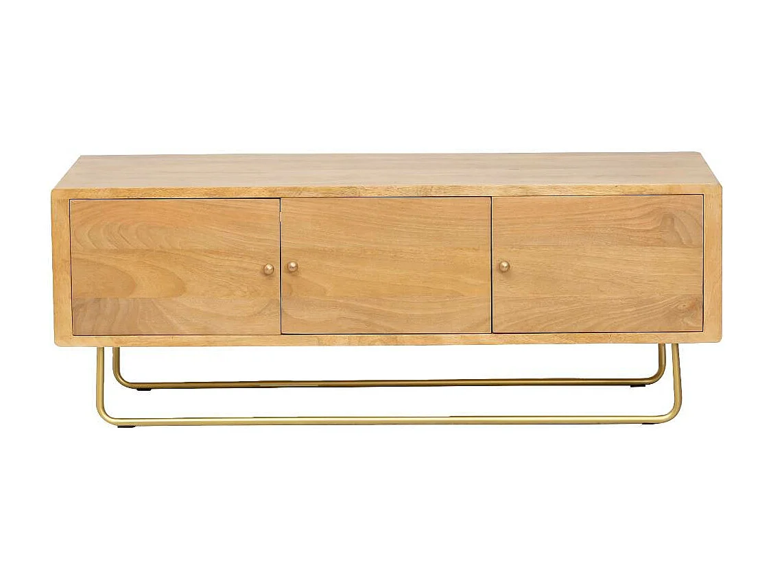 Meuble TV en bois de manguier et métal Zack