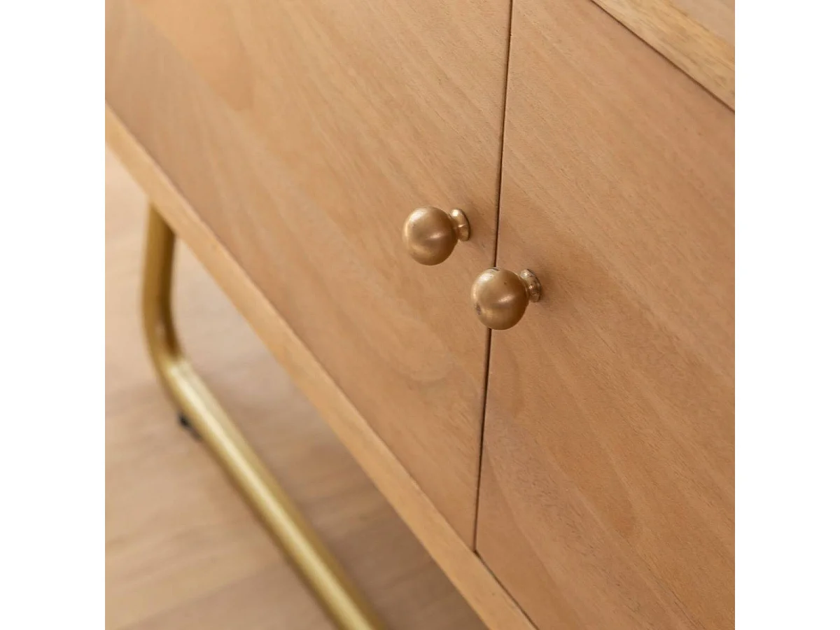 Meuble TV en bois de manguier et métal Zack