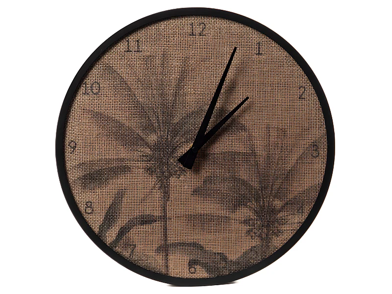 Horloge Cocotier en jute 35 cm