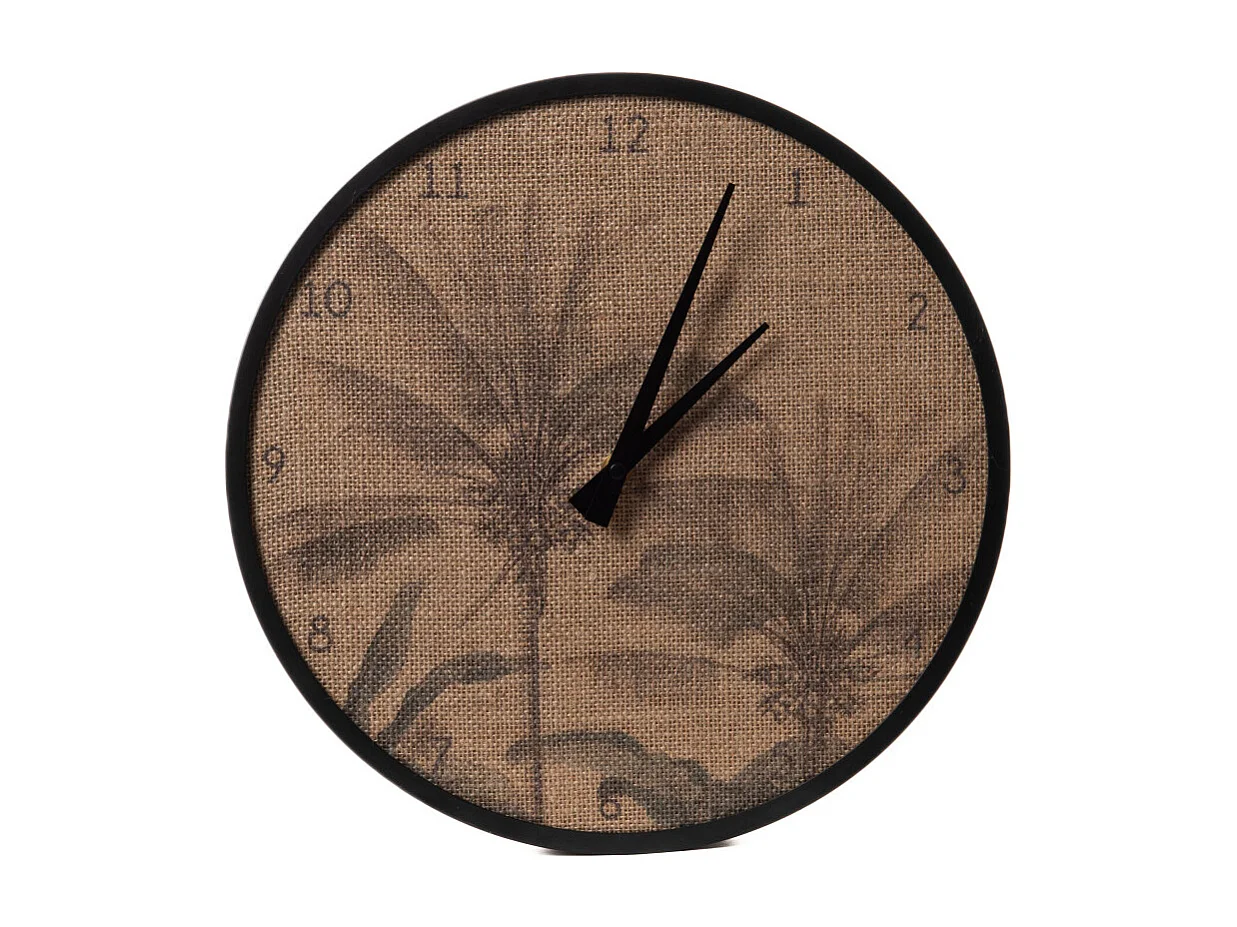 Horloge Cocotier en jute 35 cm
