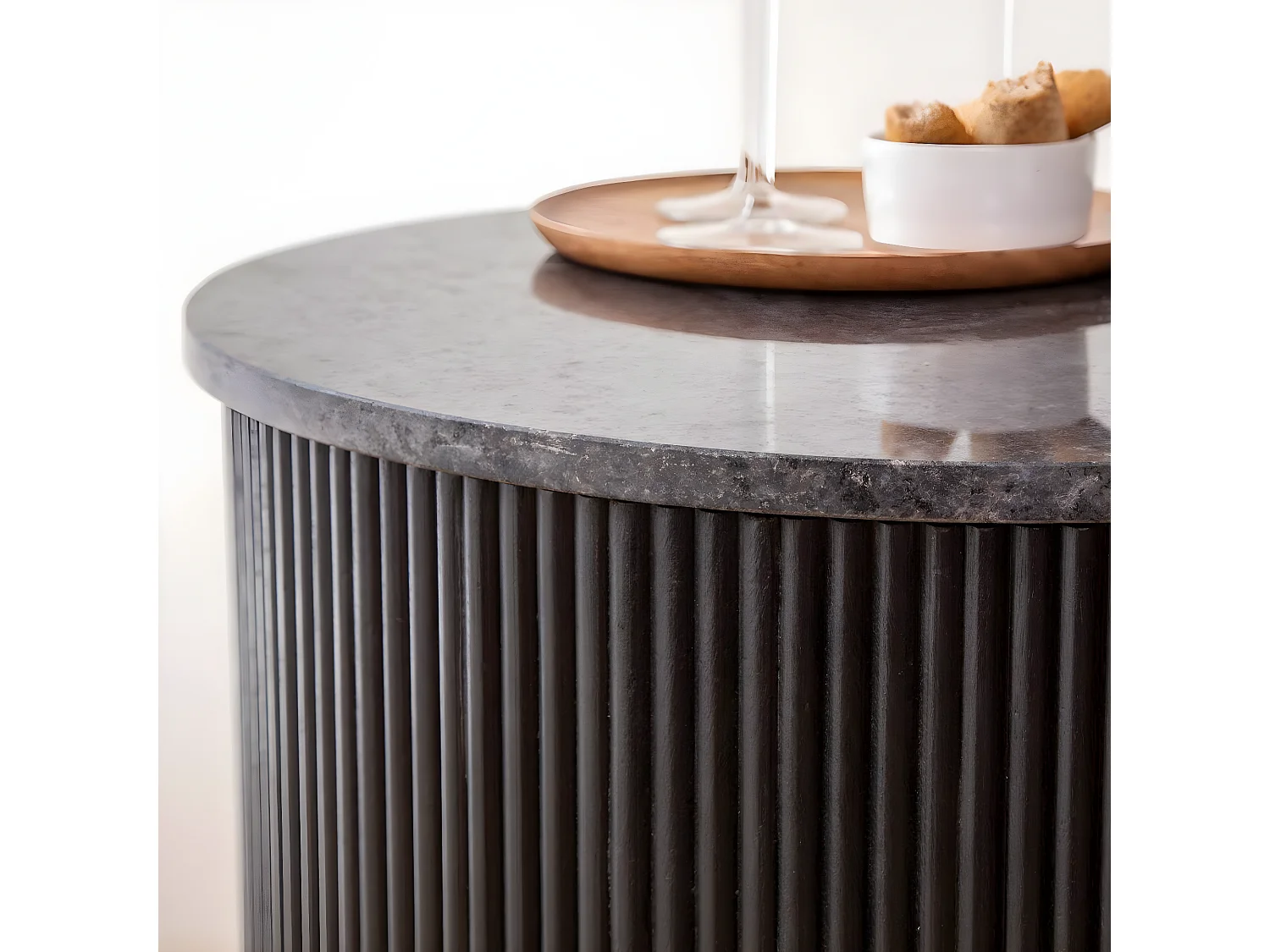 Buffet bar en bois de manguier et métal Isaac