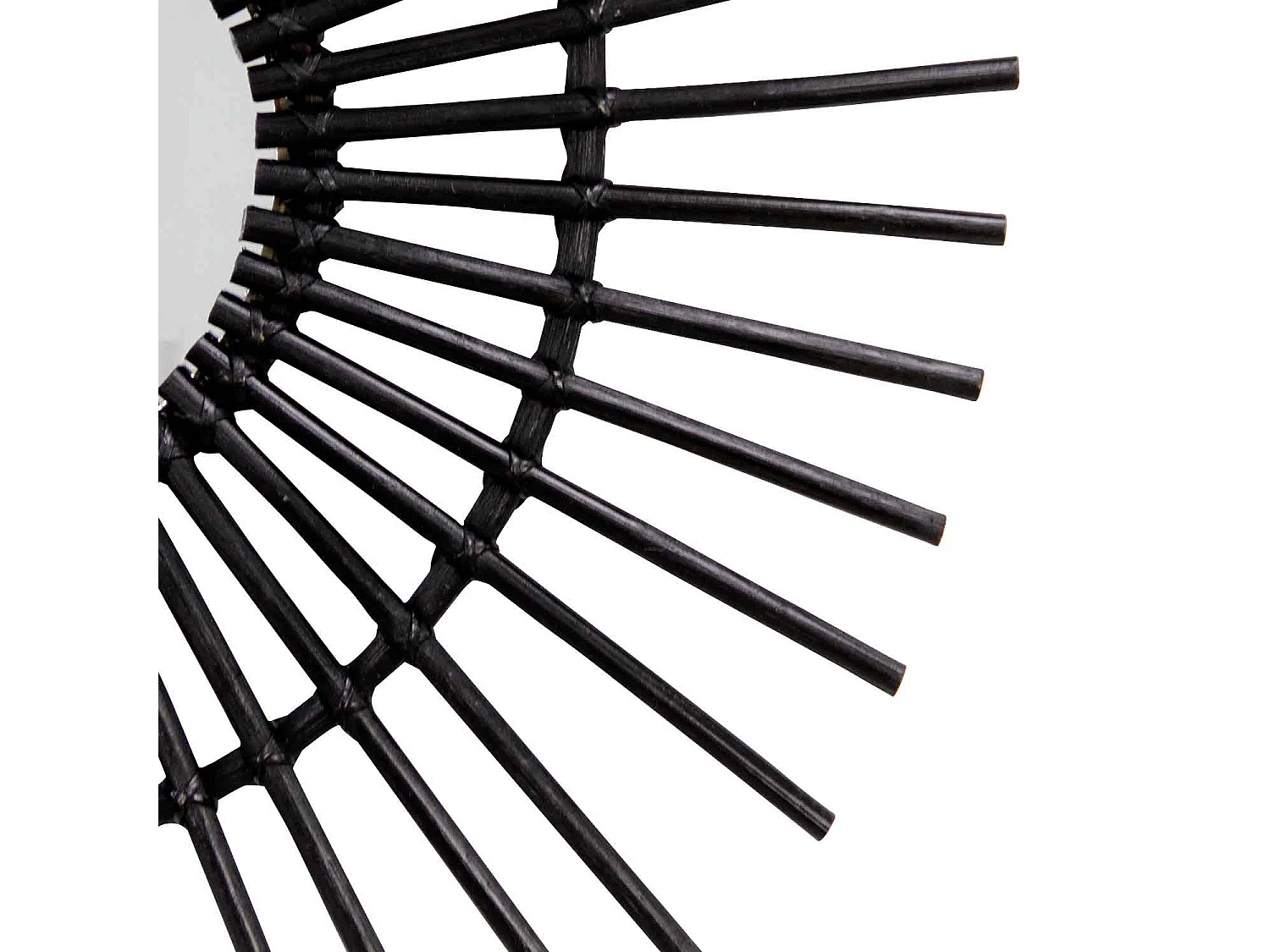 Miroir mural ovale en rotin Deko Noir 80cm Thinia Home