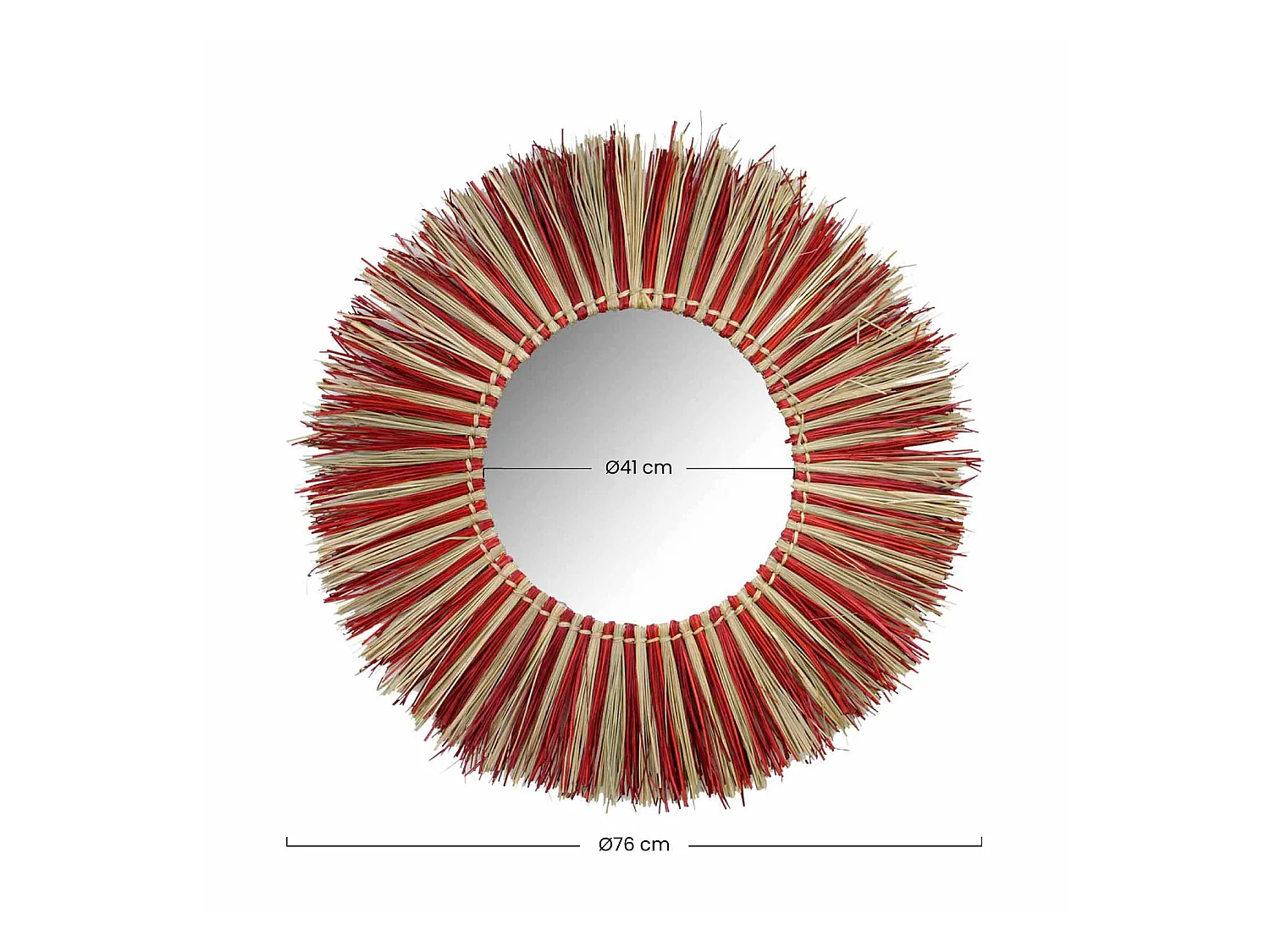 Espejo de Pared en Algas Marinas Redondo Meer Ø76cm Thinia Home