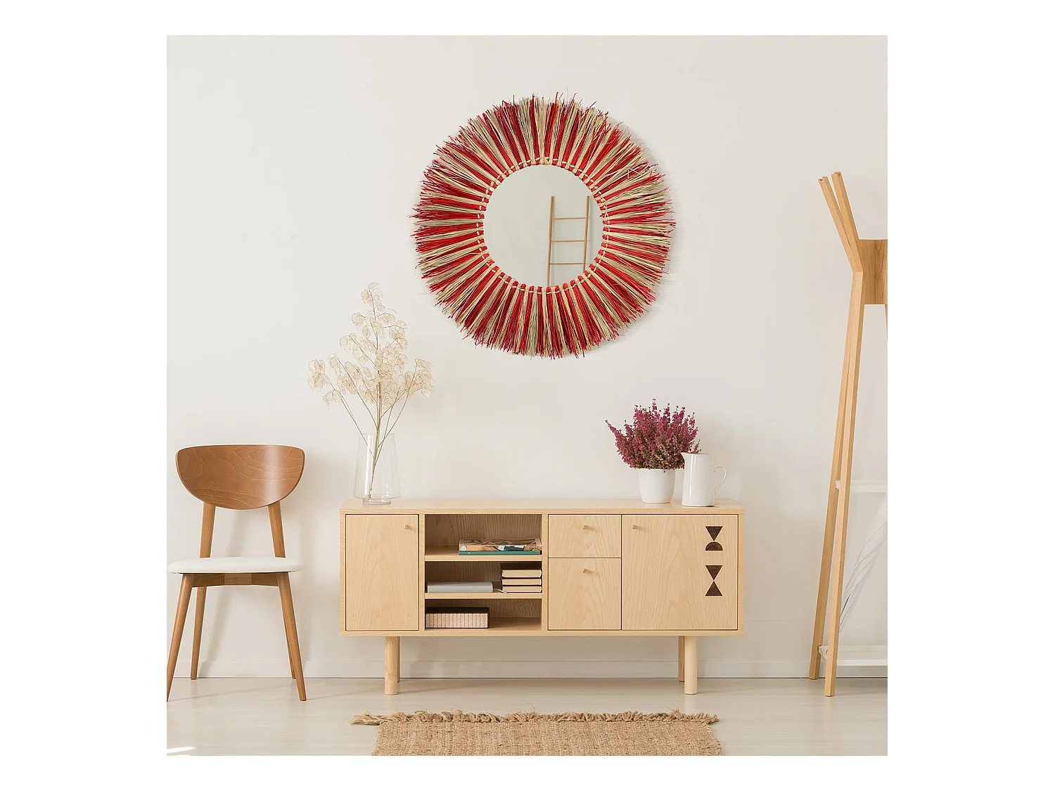 Espejo de Pared en Algas Marinas Redondo Meer Ø76cm Thinia Home