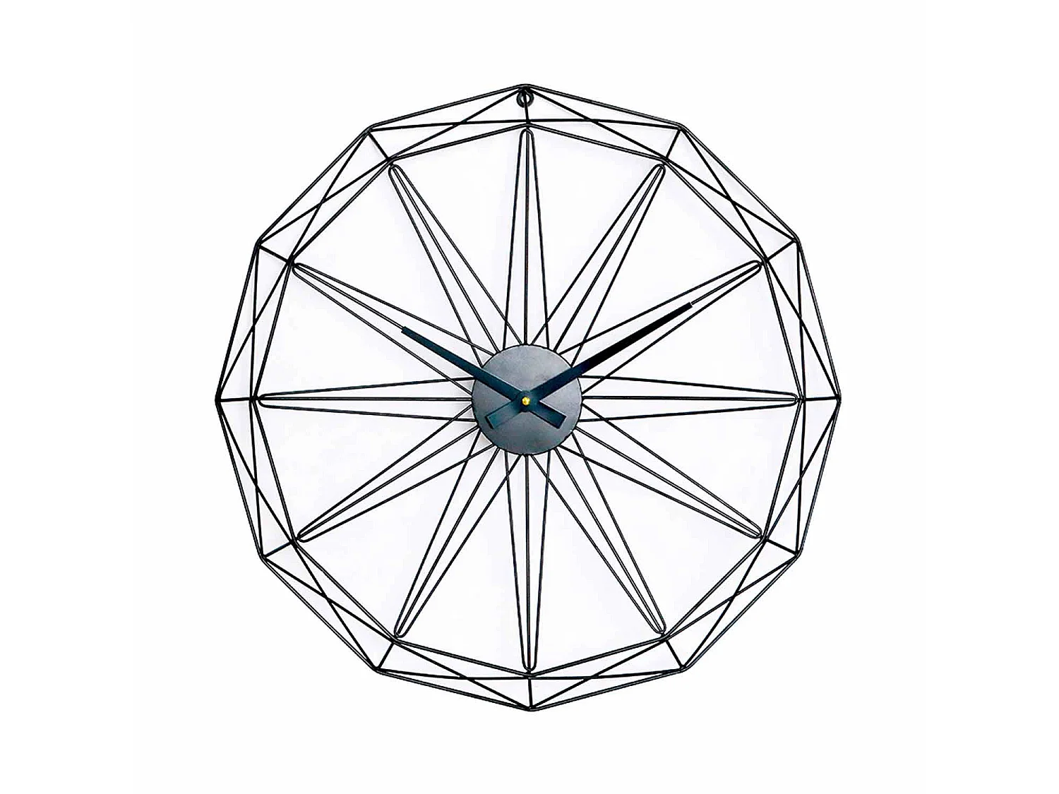 Reloj de Pared Moderno Negro Ø60cm Thinia Home