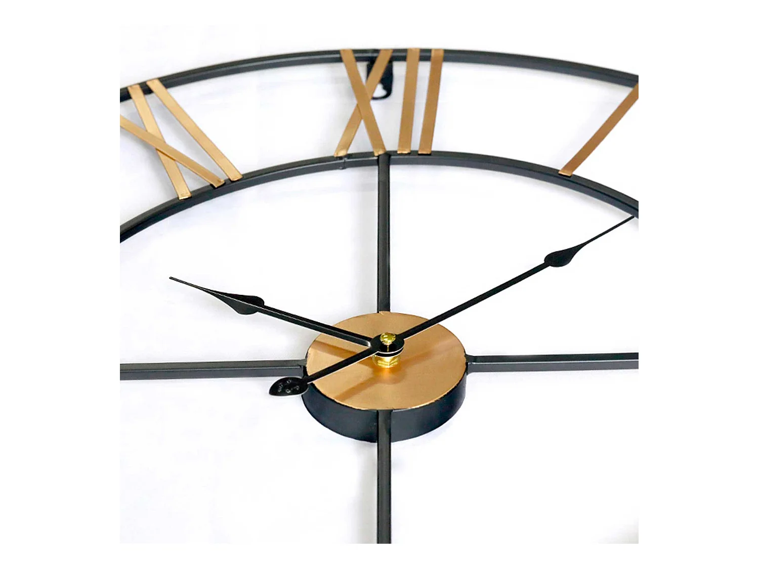 Reloj de Pared Vintage Negro/Bronce Ø60cm Thinia Home