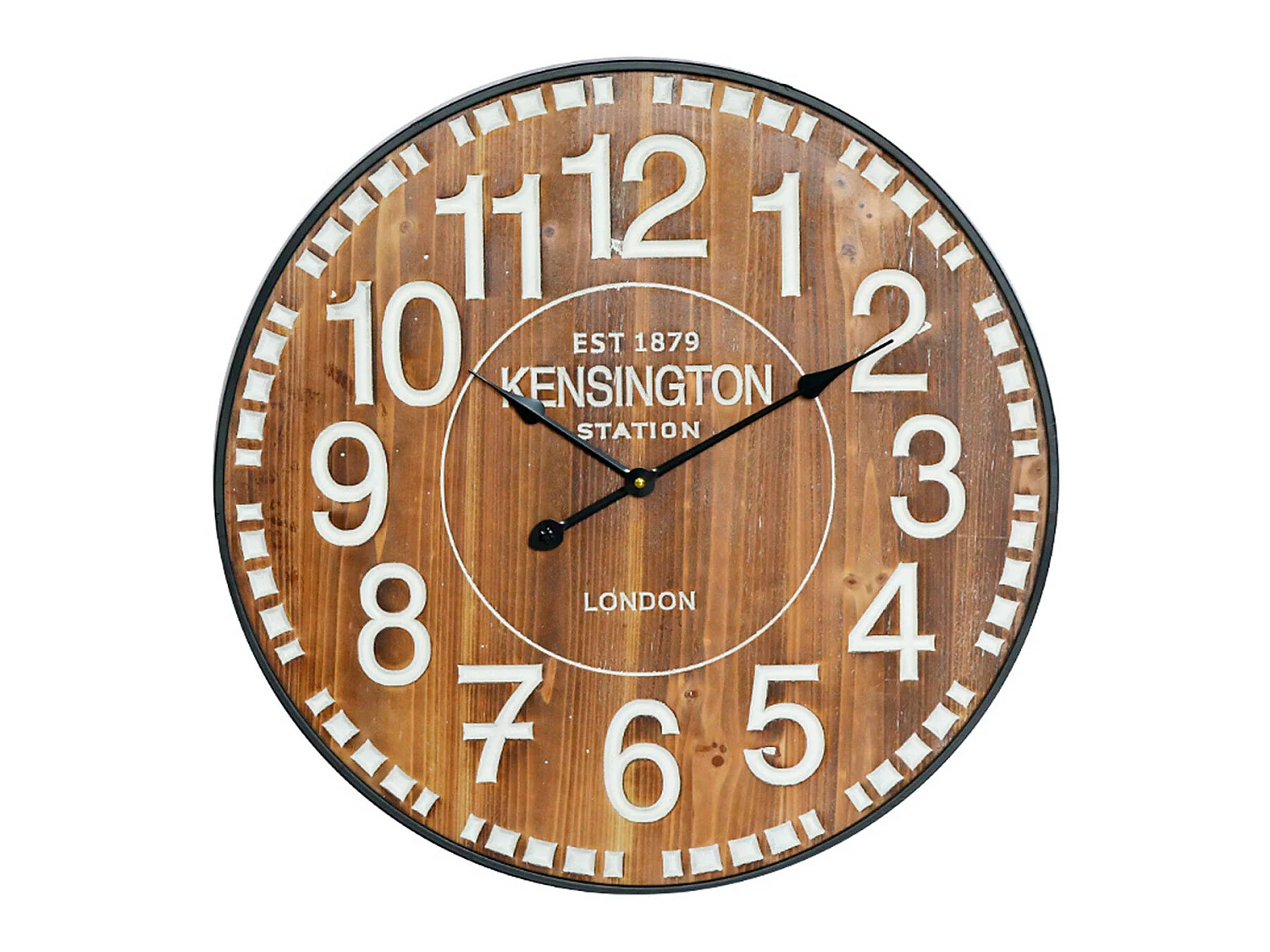 Reloj de Pared Vintage Madera Oscura Ø60cm Thinia Home