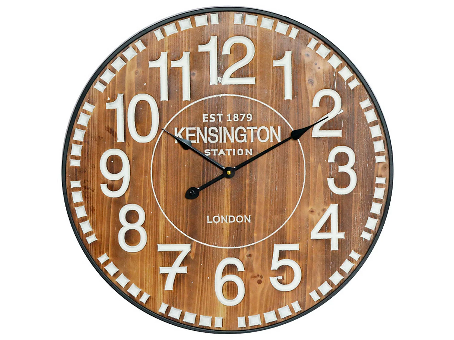 Reloj de Pared Vintage Madera Oscura Ø60cm Thinia Home