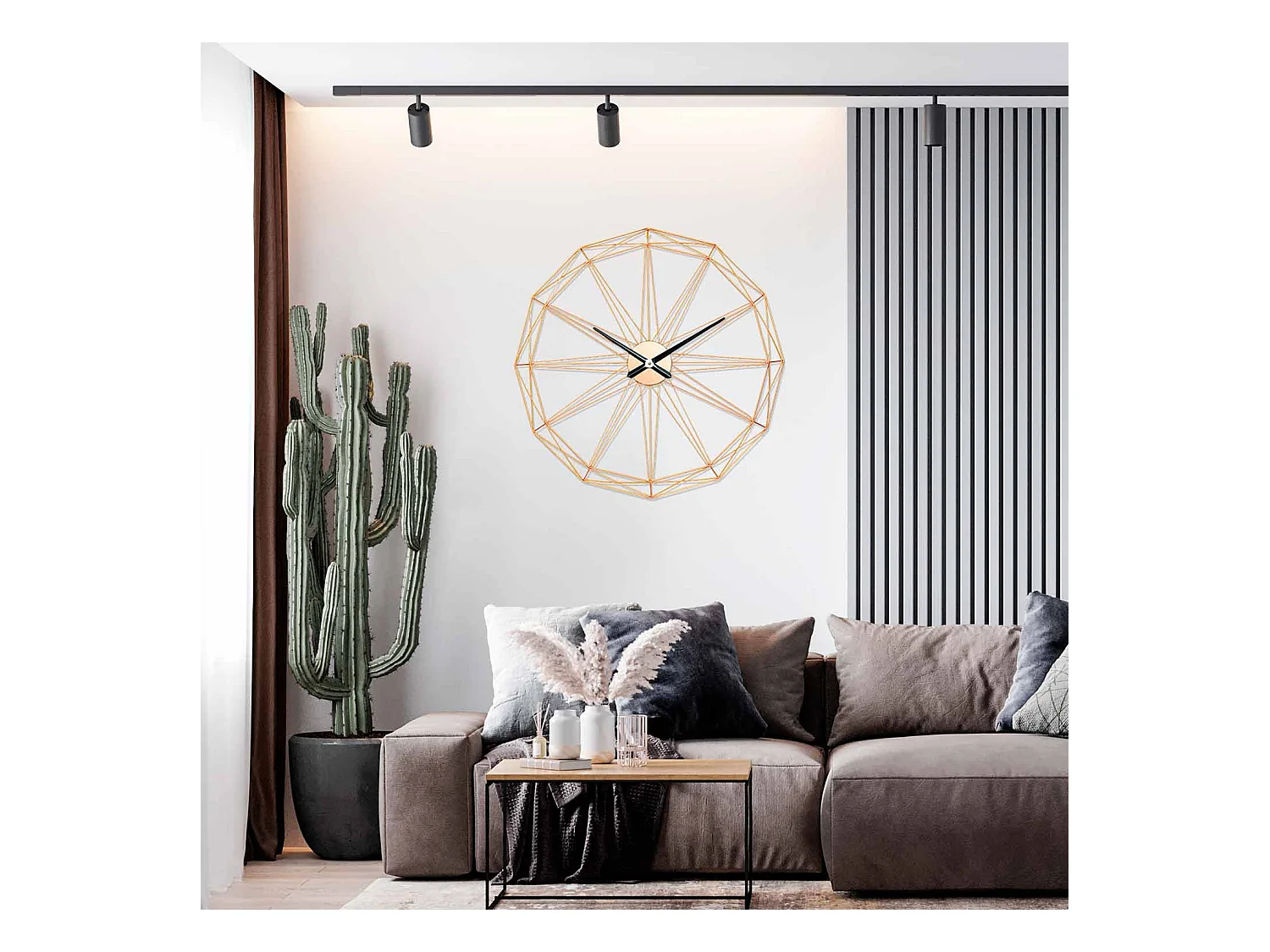 Horloge murale moderne or Ø80cm Thinia Home