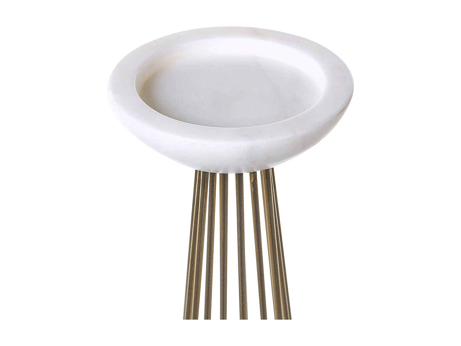 Lot de 2 bougeoirs PORONG Métal 35/30 cm Doré