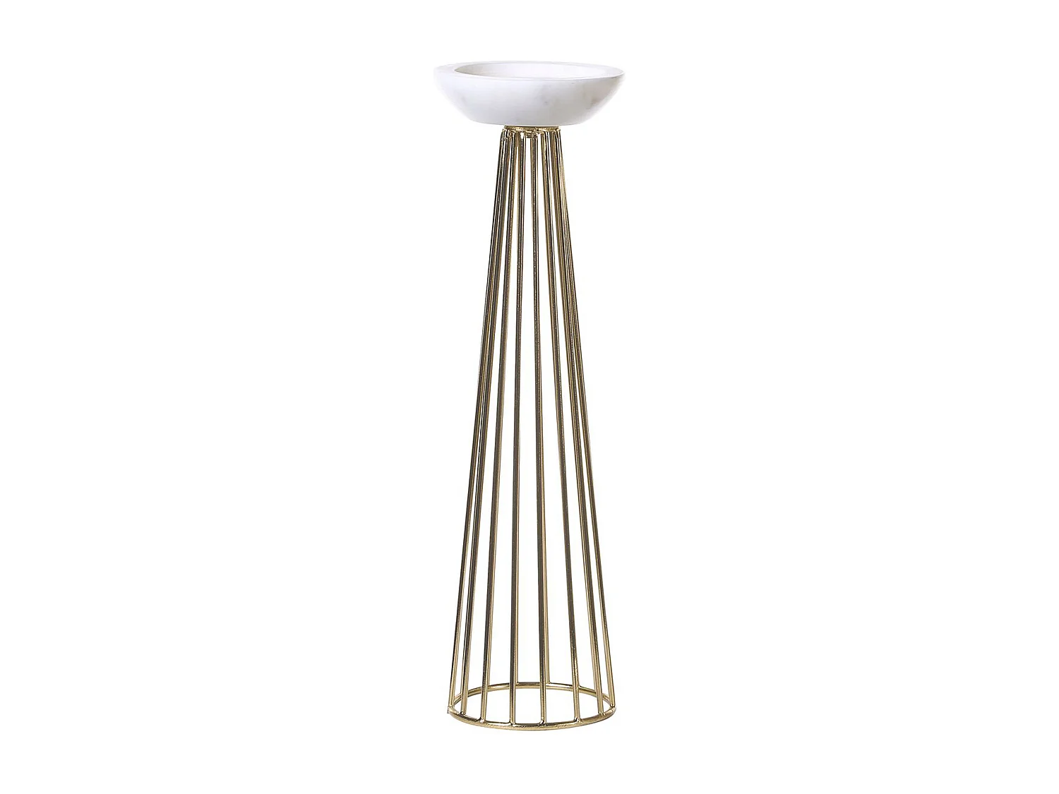 Lot de 2 bougeoirs PORONG Métal 35/30 cm Doré