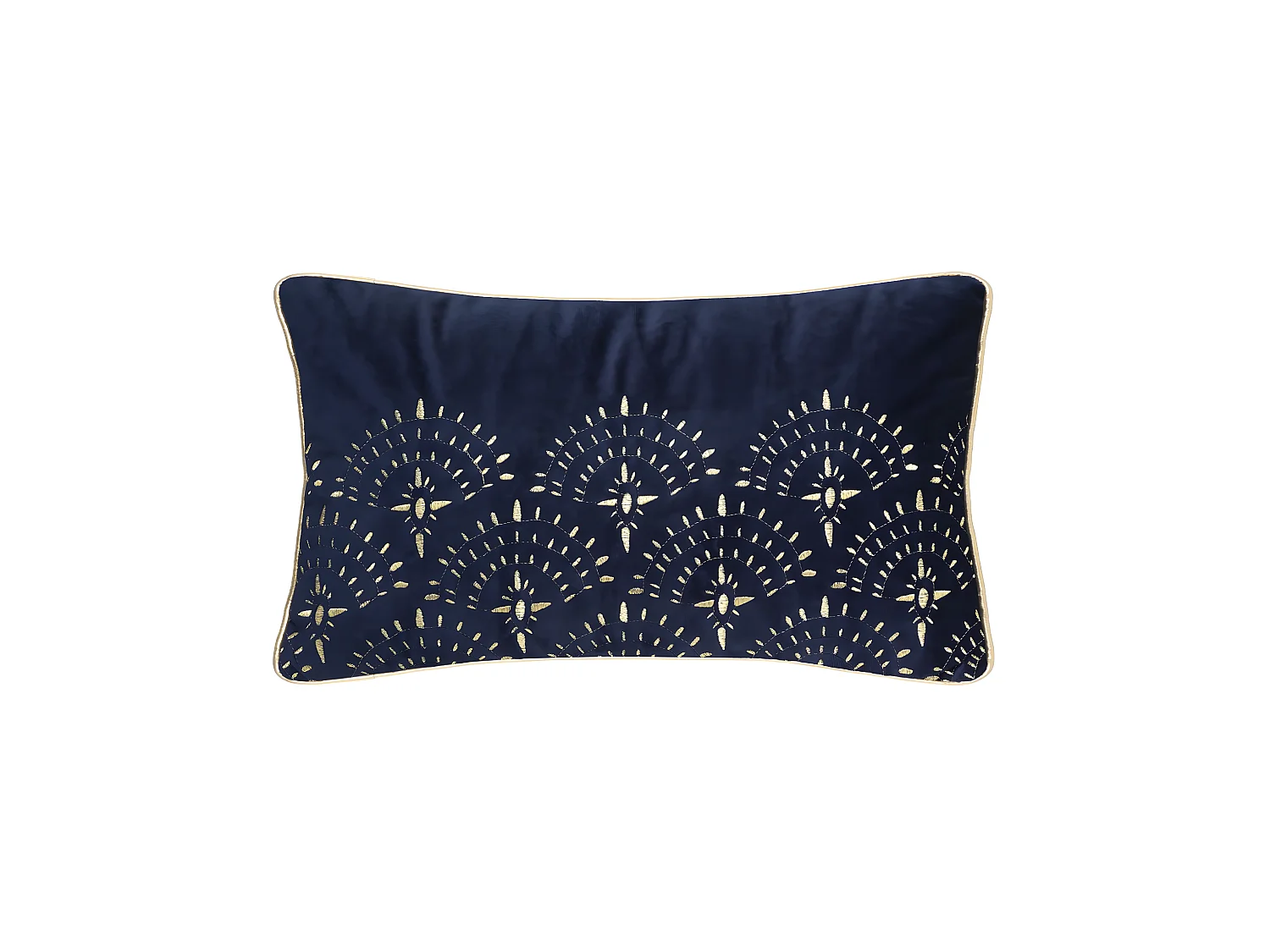 Coussin décoratif en Velours motifs brodés 30 x 50 cm