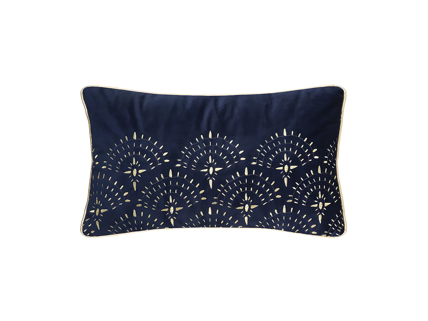 Coussin décoratif en Velours motifs brodés 30 x 50 cm