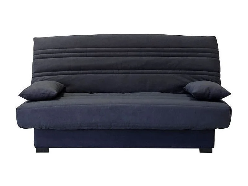 Banquette clic clac 3 places - Matelas 17 cm - Tissu gris anthracite - L199 x P96 x H103 cm - CHLoe