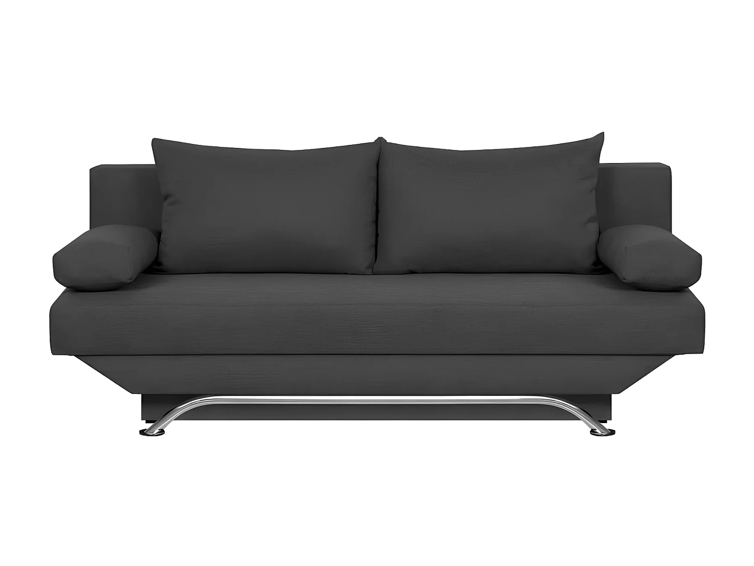 TEIJO Banquette convertible 3 places avec coffre de rangement - Tissu Gris Anthracite - L 190 x P 84 x H 92 cm