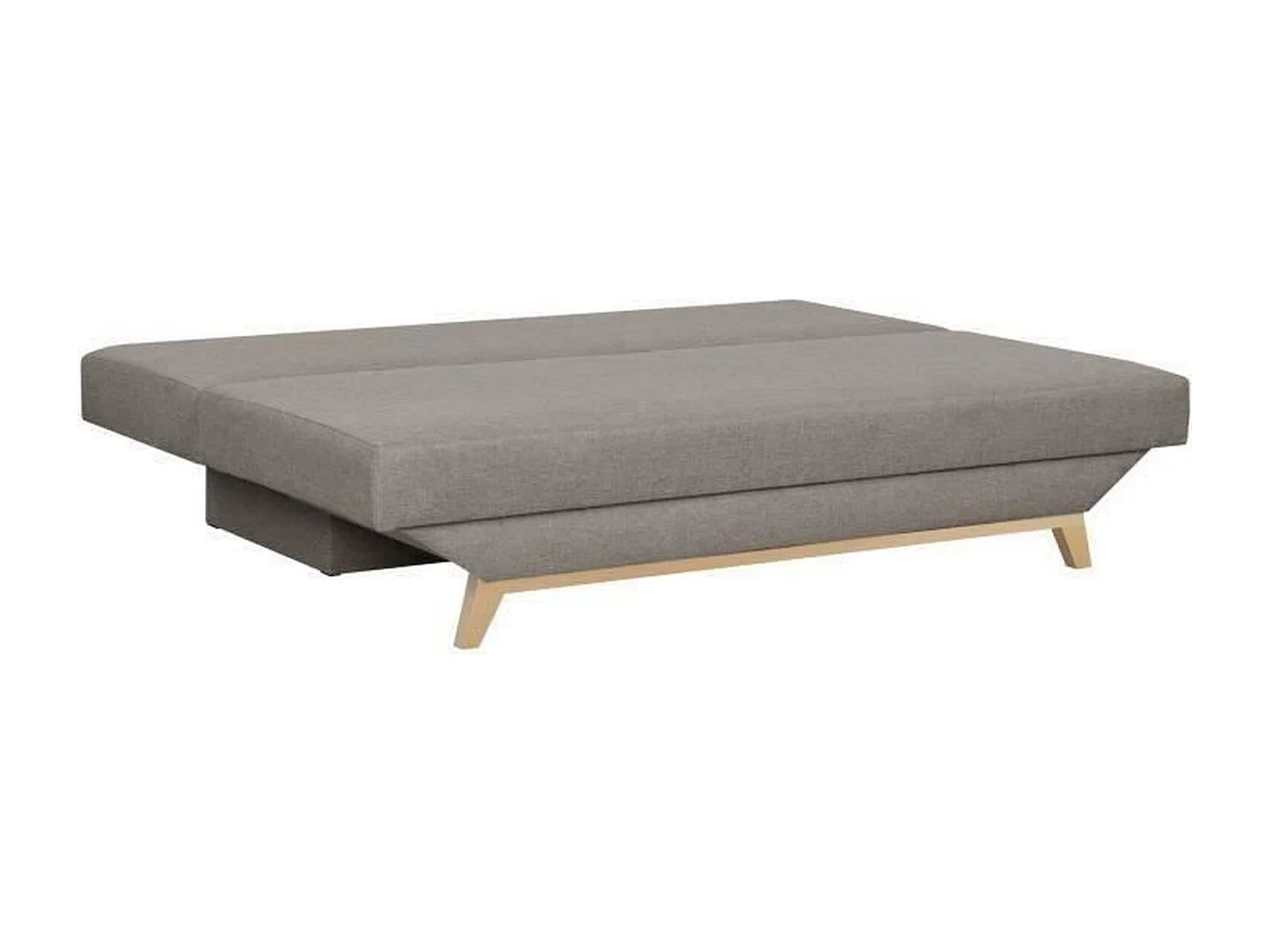 Banquette Convertible 3 Places TEIJO avec Coffre de Rangement - Tissu Taupe