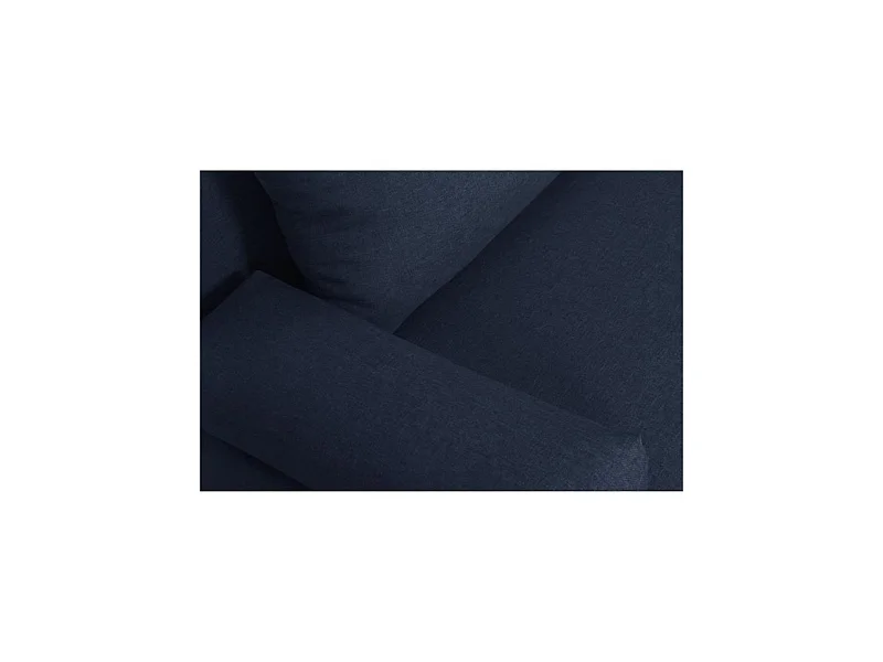 TEIJO Banquette convertible 3 places avec coffre de rangement - Tissu Bleu - L 190 x P 84 x H 92 cm