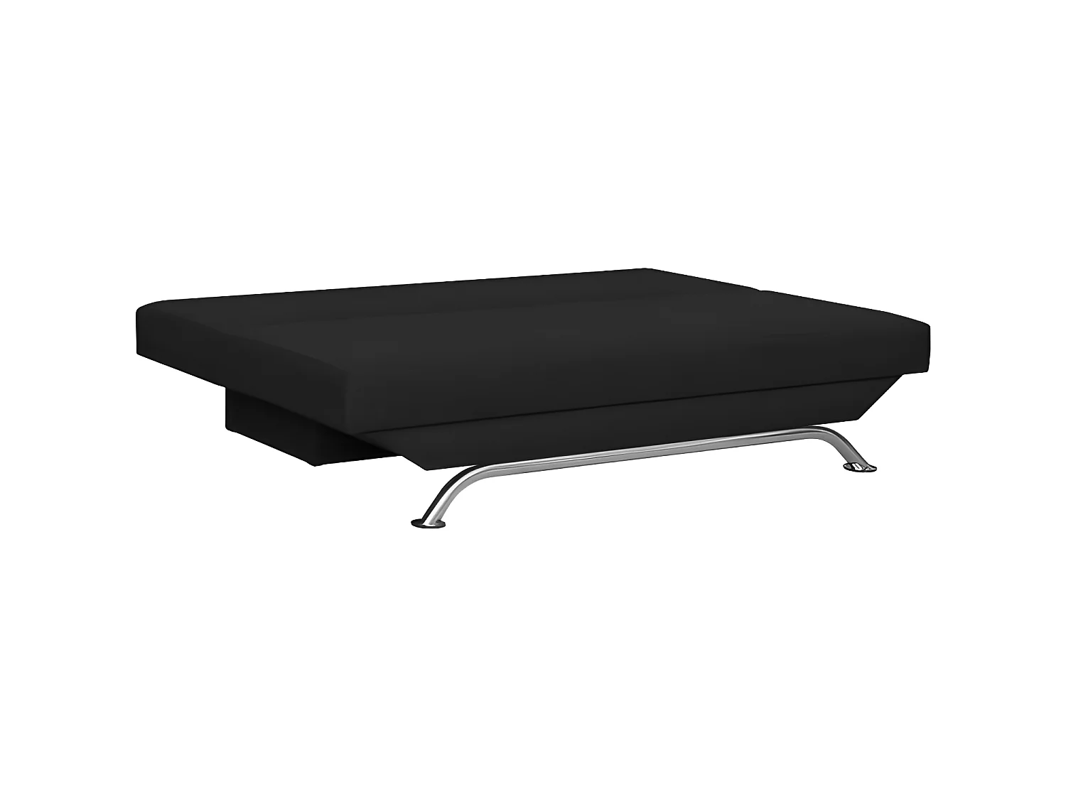 TEIJO Banquette convertible 3 places avec coffre de rangement - Tissu Noir - L 190 x P 84 x H 92 cm