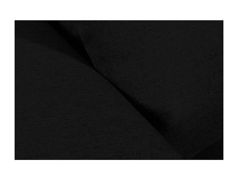 TEIJO Banquette convertible 3 places avec coffre de rangement - Tissu Noir - L 190 x P 84 x H 92 cm