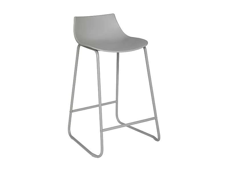 Tabouret de bar Gris pieds en métal H 82 cm