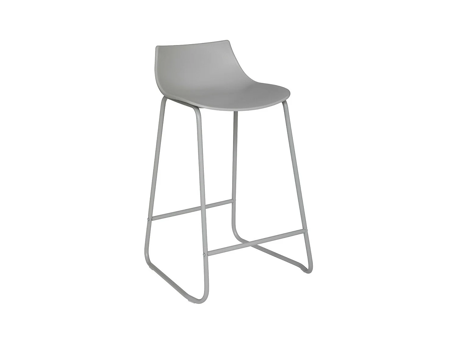 Tabouret de bar Gris pieds en métal H 82 cm