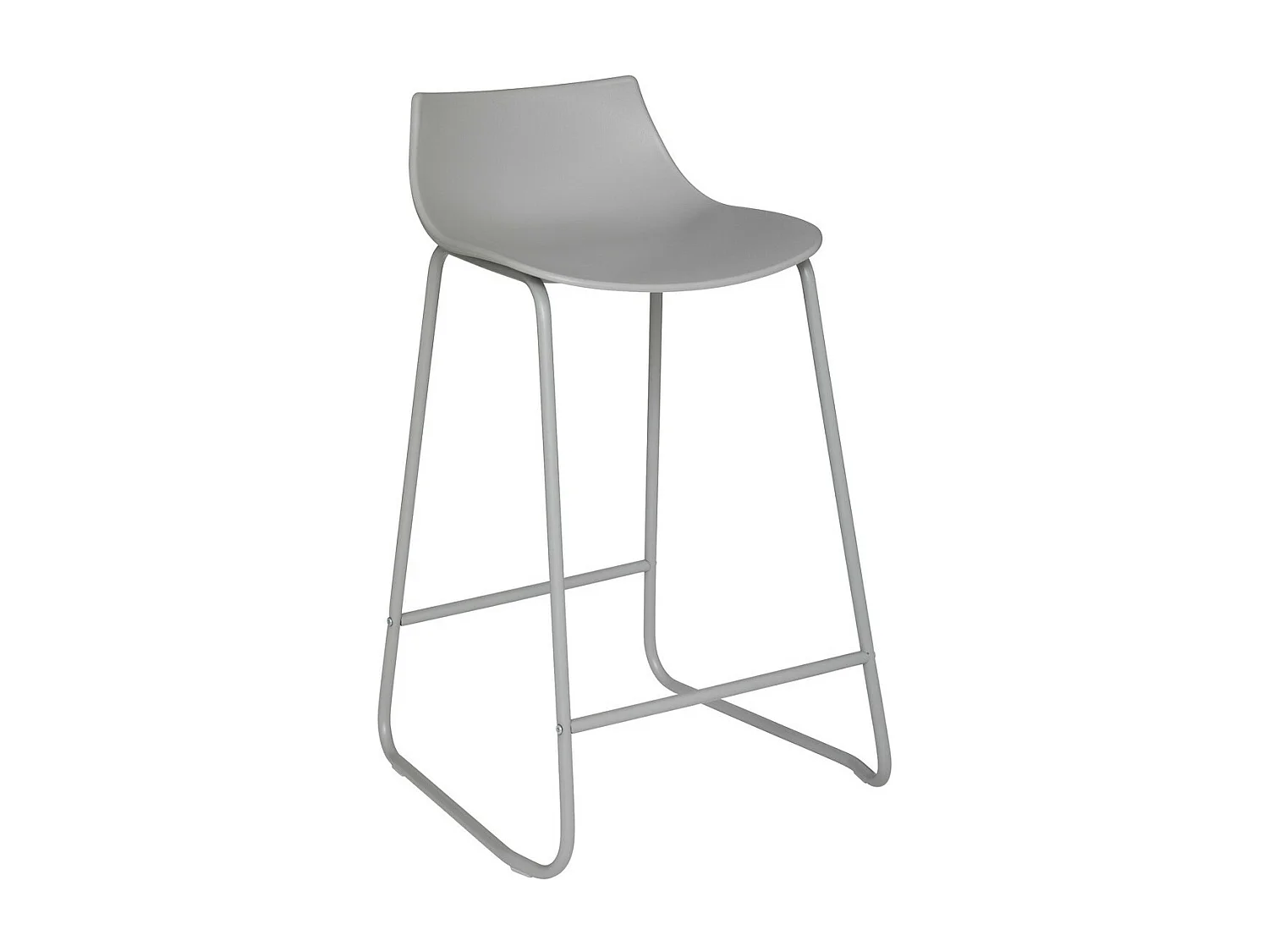 Tabouret de bar Gris pieds en métal H 82 cm